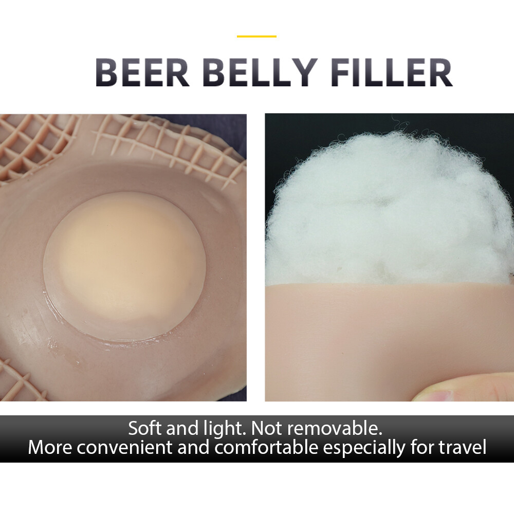 Smitizen Cosplay Costume Silicone Upper Body Suit Fat Beer Belly Fake Belly