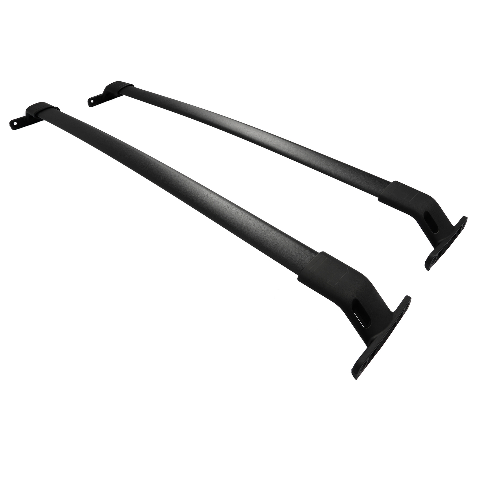 Roof Rack Rail Crossbars Black Set 2-pc w/ Hardware For Ford Expedition 18-24