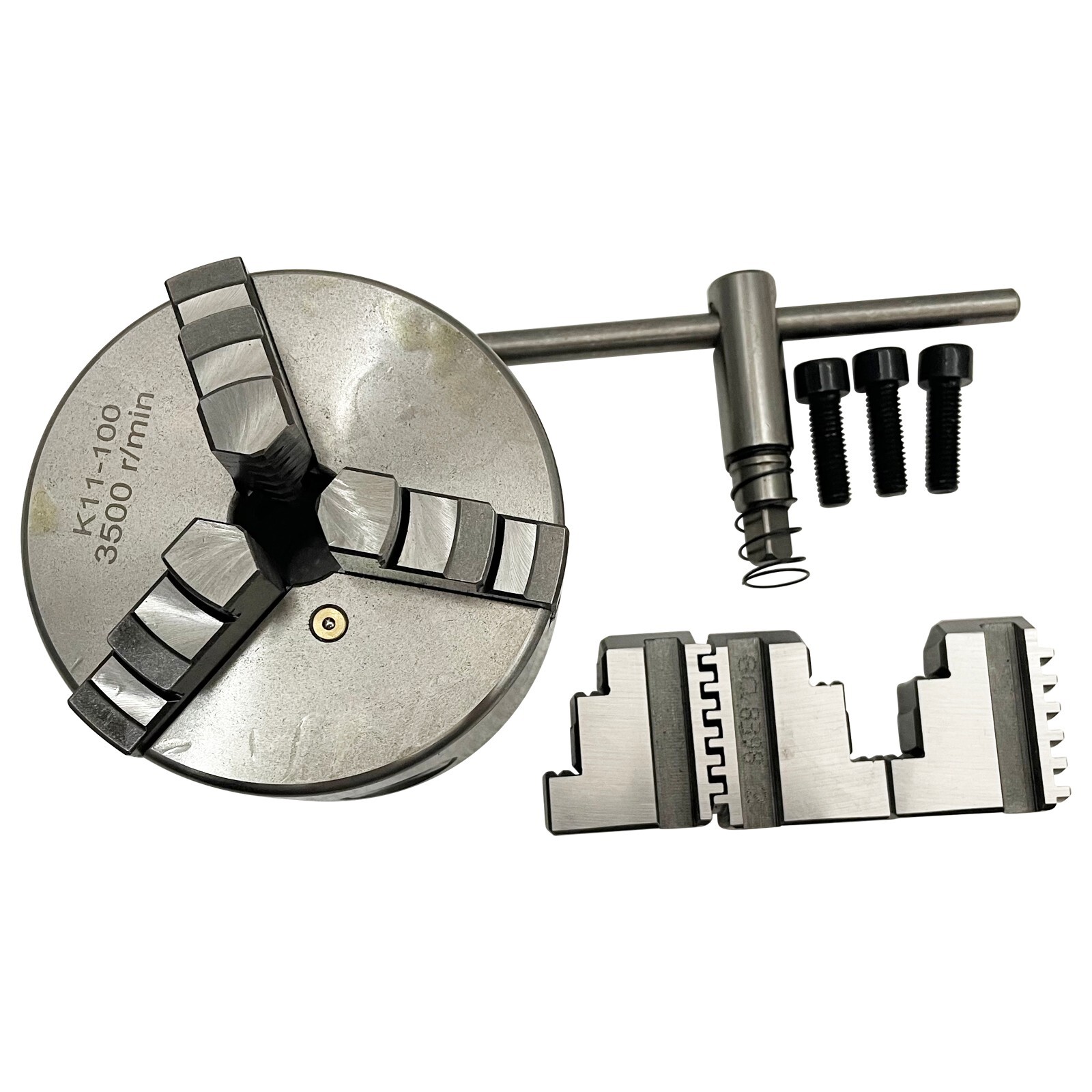 4 inch 3 Jaw Chuck Self-centering Mechanical Chuck for Metalworking Lathe DIY