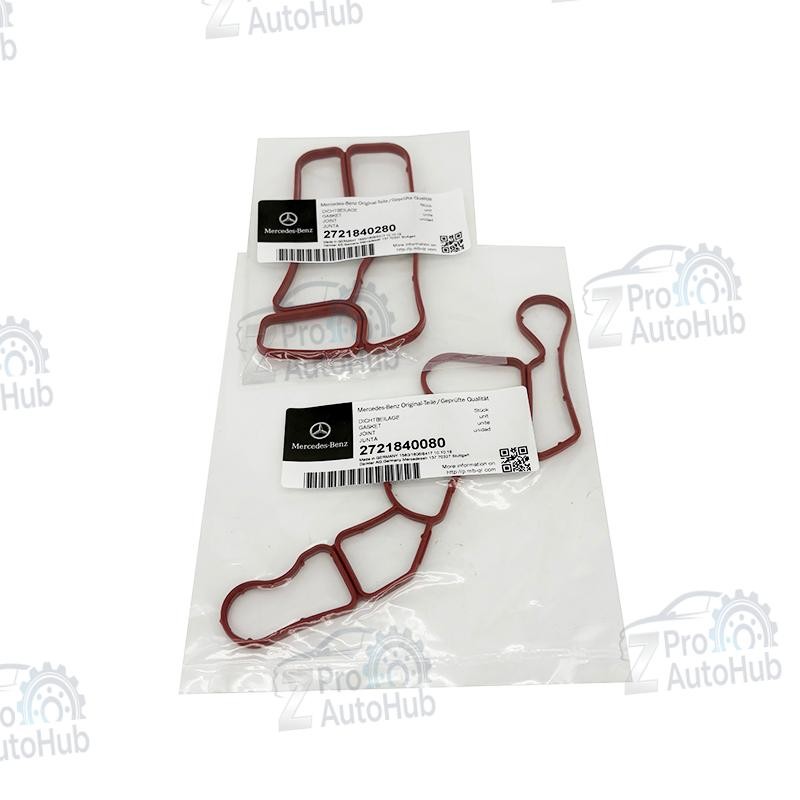 OEM Engine Oil Filter Housing + Oil Cooler Gasket For Benz 2005-2015 2721840080
