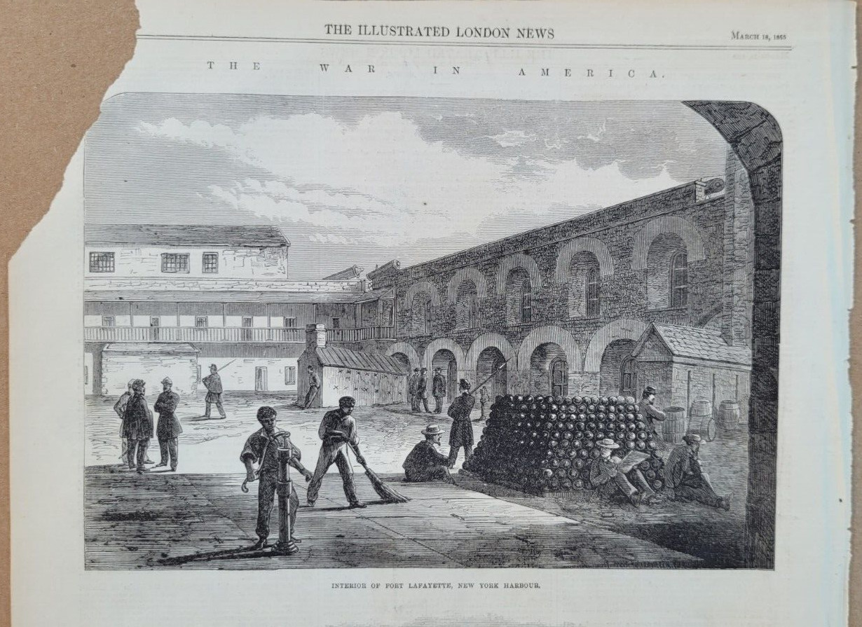 Confederate Prisoners of War Camp Elmira New York 1865 vintage print