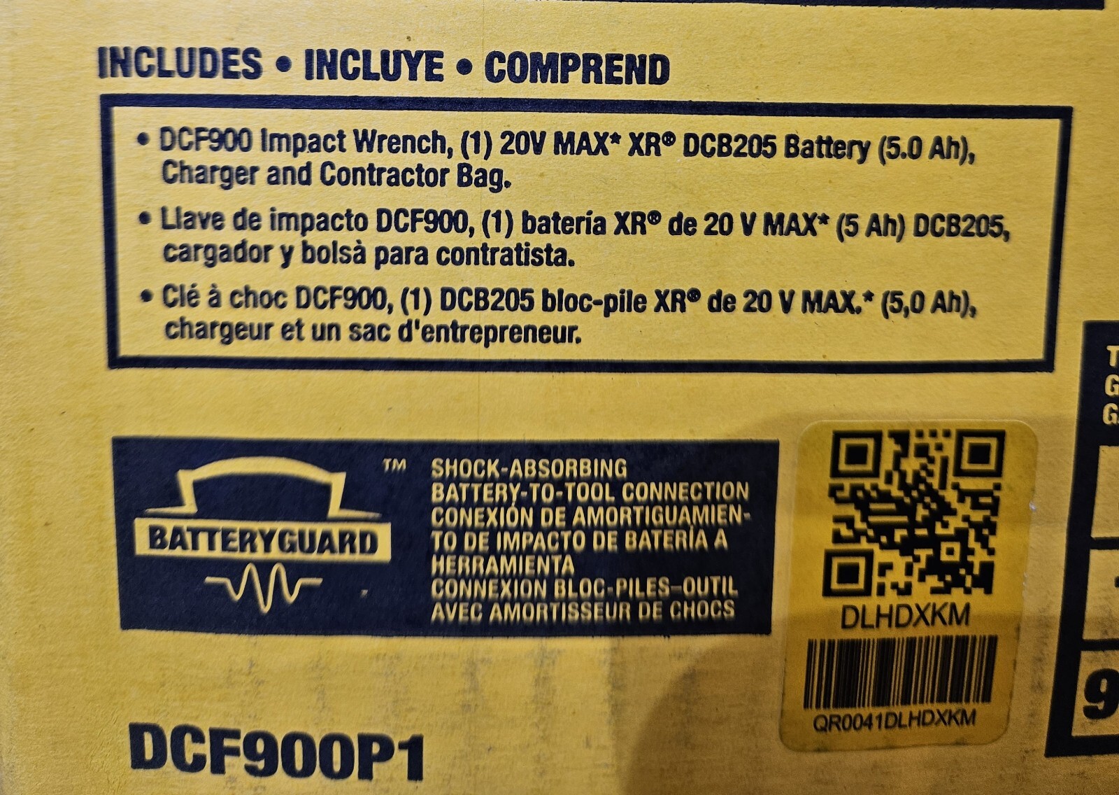 DeWalt 20v Brushless XR 1/2" High Torque Impact Wrench Hog Ring Anvil DCF900P1