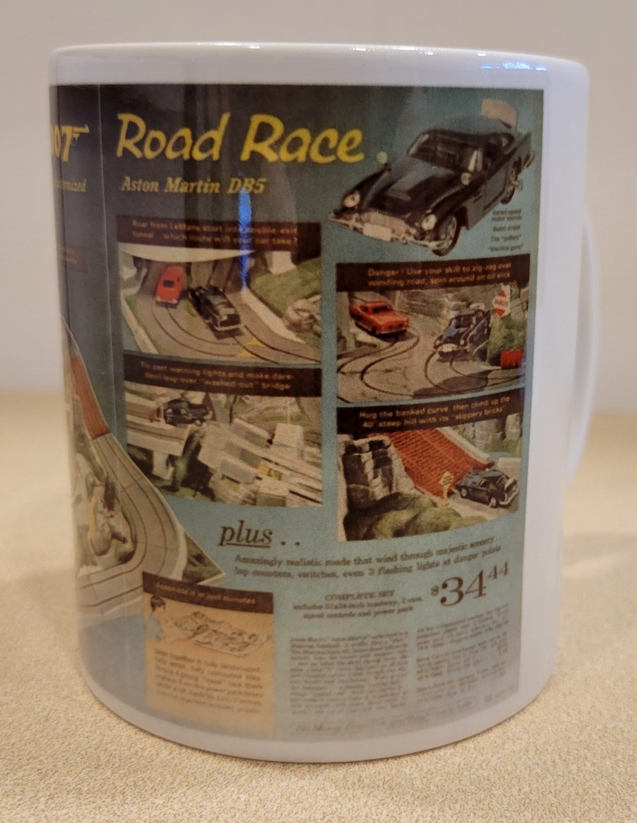 Classic Toy Ad Sears Catalog James Bond 007 Road Race 11oz Mug