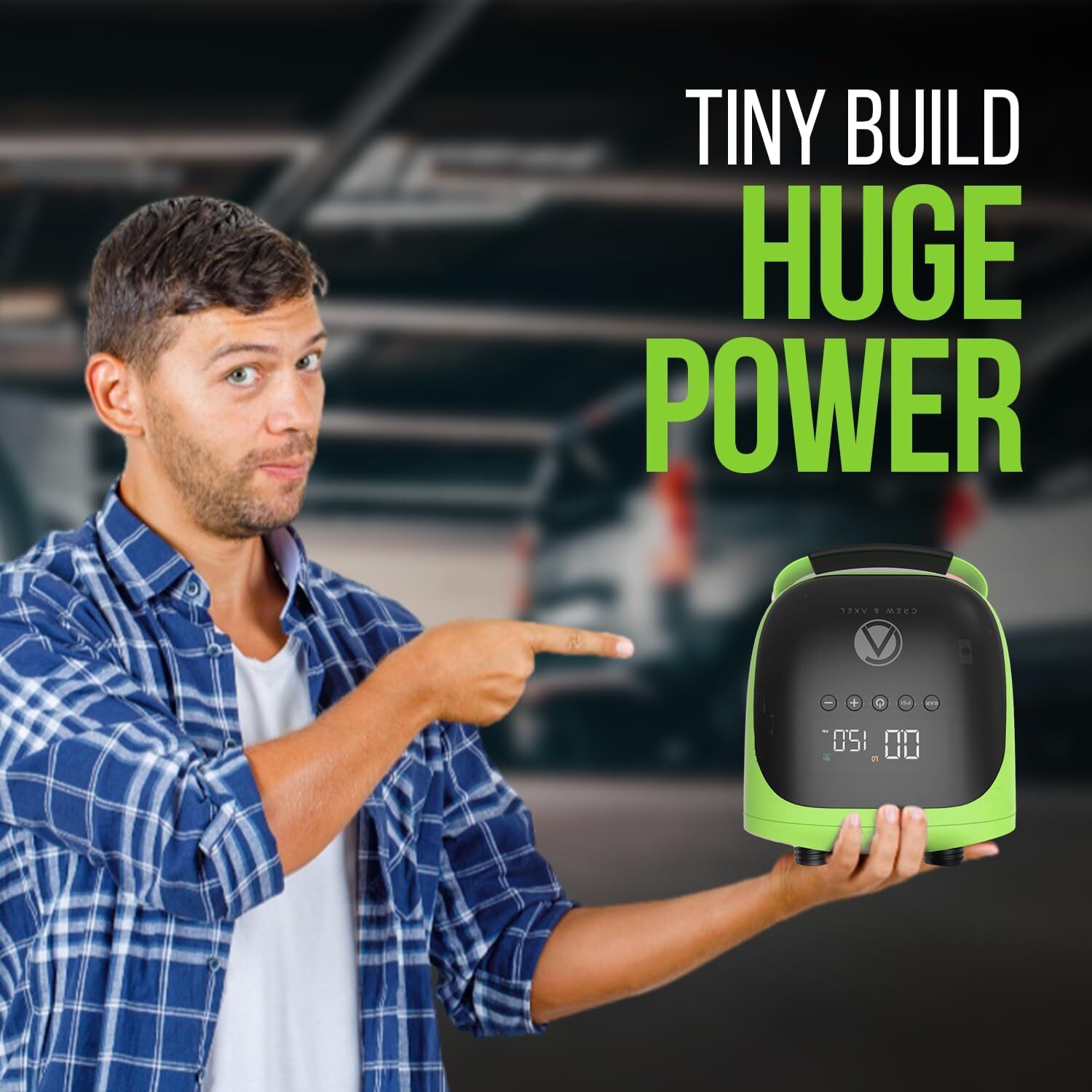 Crew & Axel 20PSI High Pressure Paddle Board Pump. Electric 12V DC Car Connector