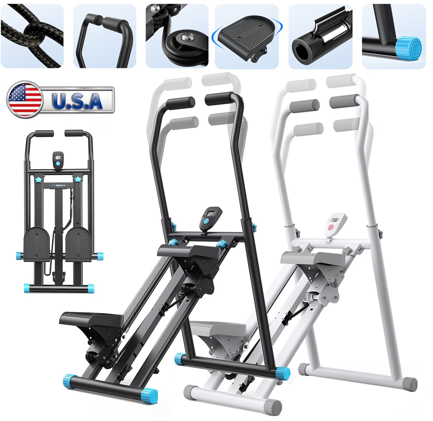 MERACH Vertical Climber Stair Stepper Machine For Home Gym Exercise Machine