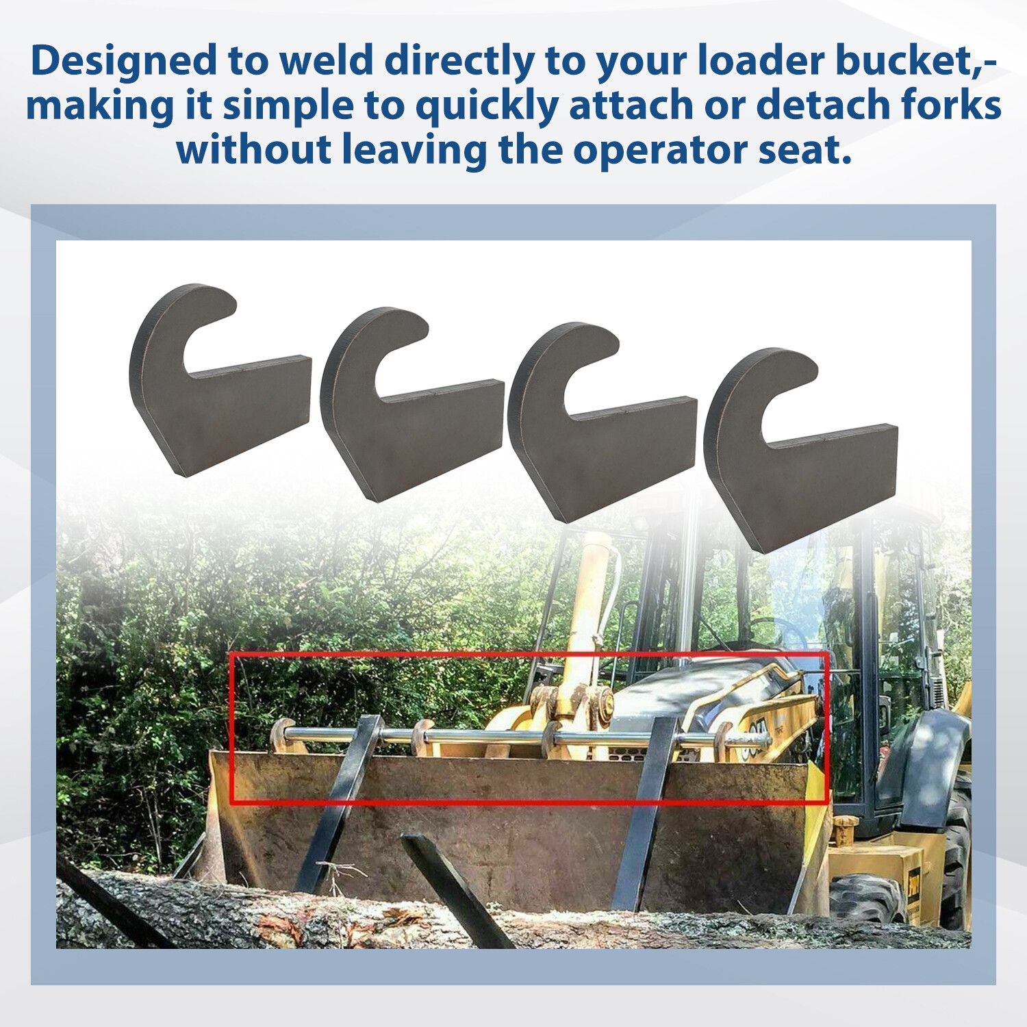 Welding On Mounting Brackets For Pin Type Over The Bucket Loader Pallet Forks