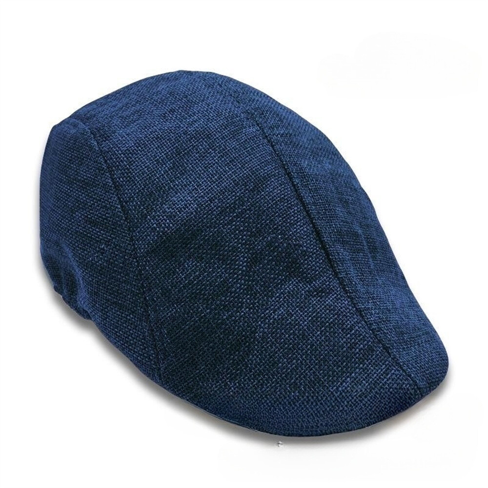 Woven Flat Gatsby Cap Mens Summer Sun Flat Cabbie Newsboy Ivy Hat Golf Driving