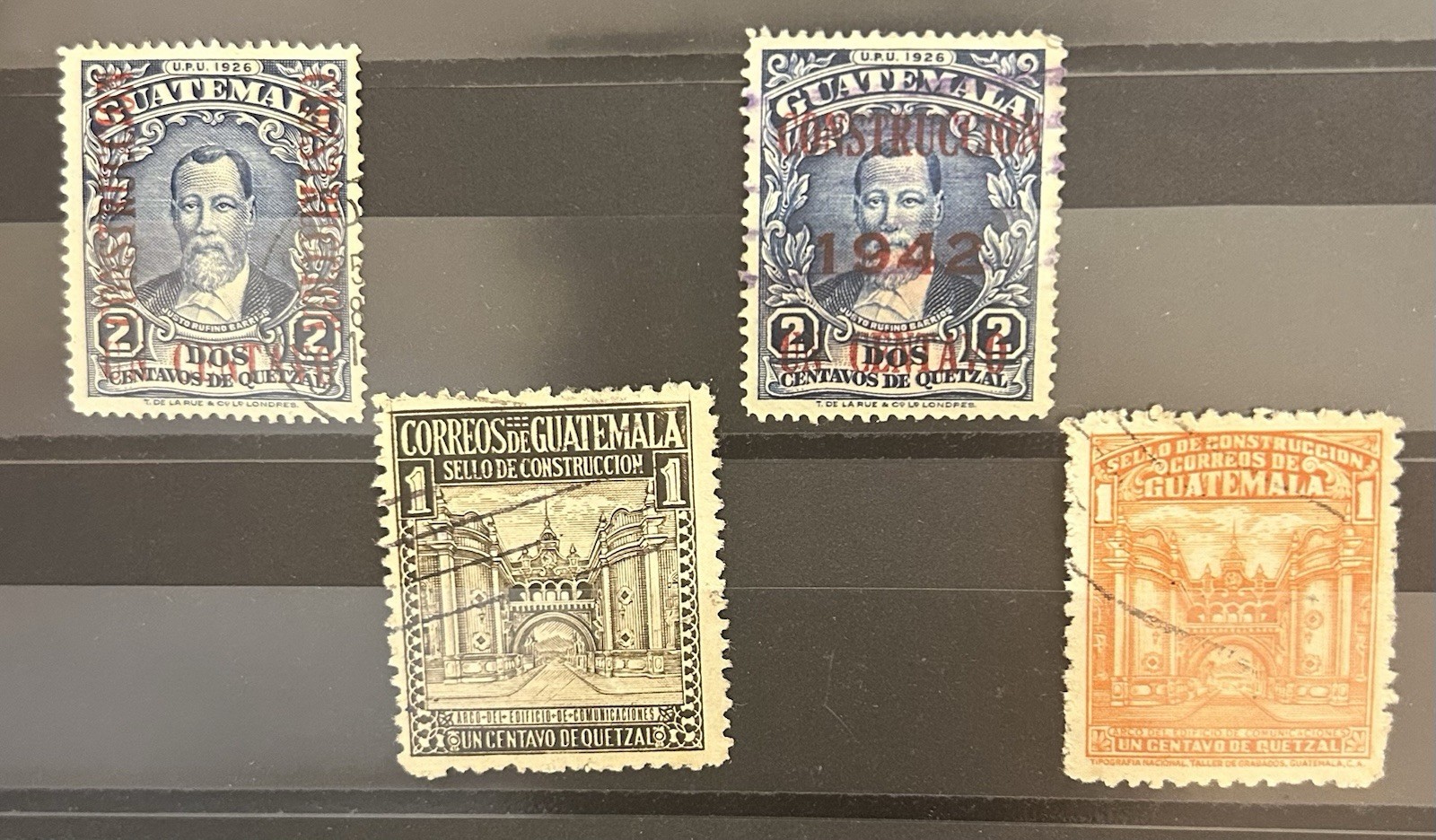 Guatemala: 1941-43. Set of 4, SC# RA-17, RA-18, RA-20, RA-21, used. #10-01055