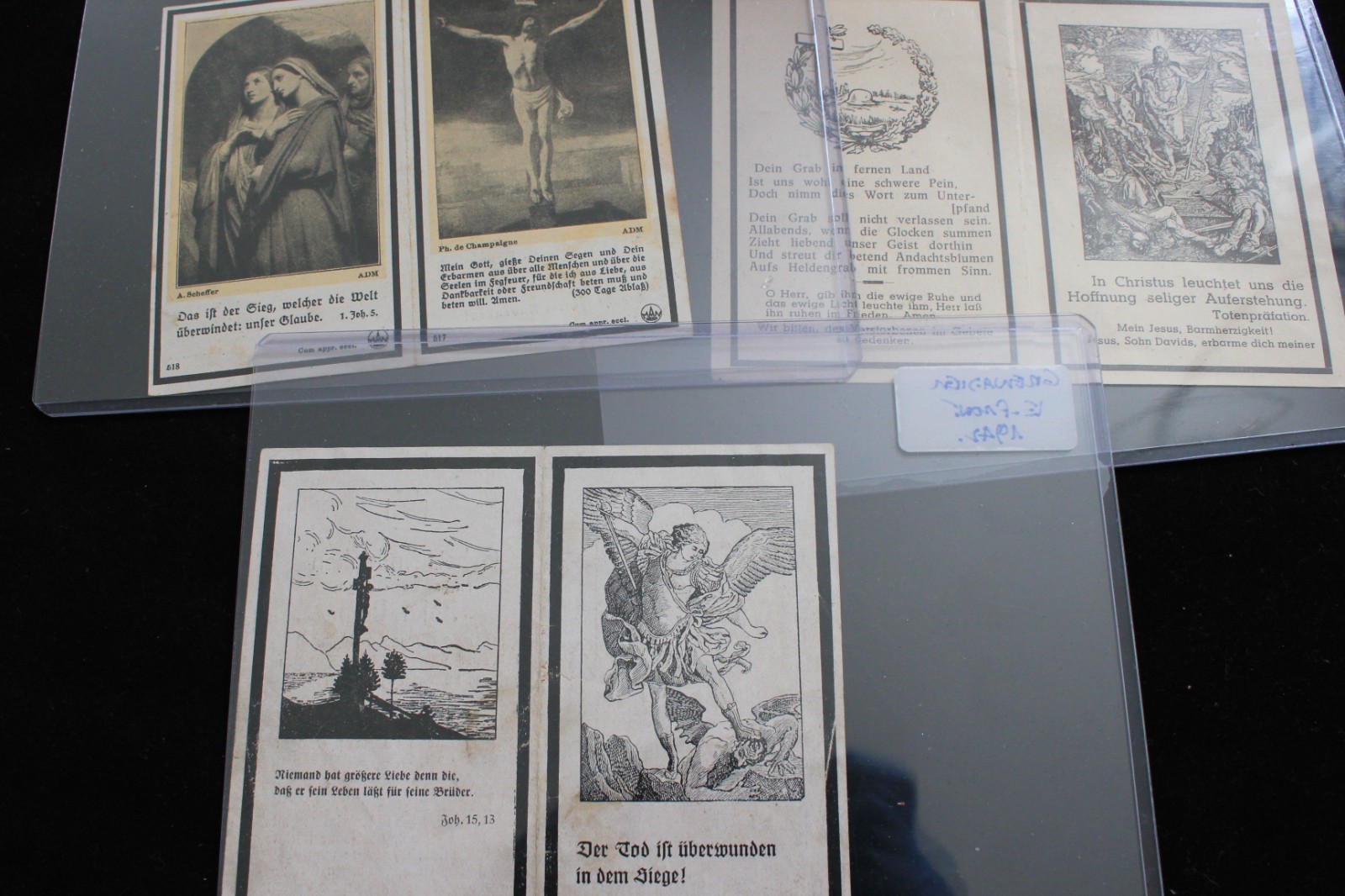 German WWII Double-Sized KIA Military Soldier Death Cards