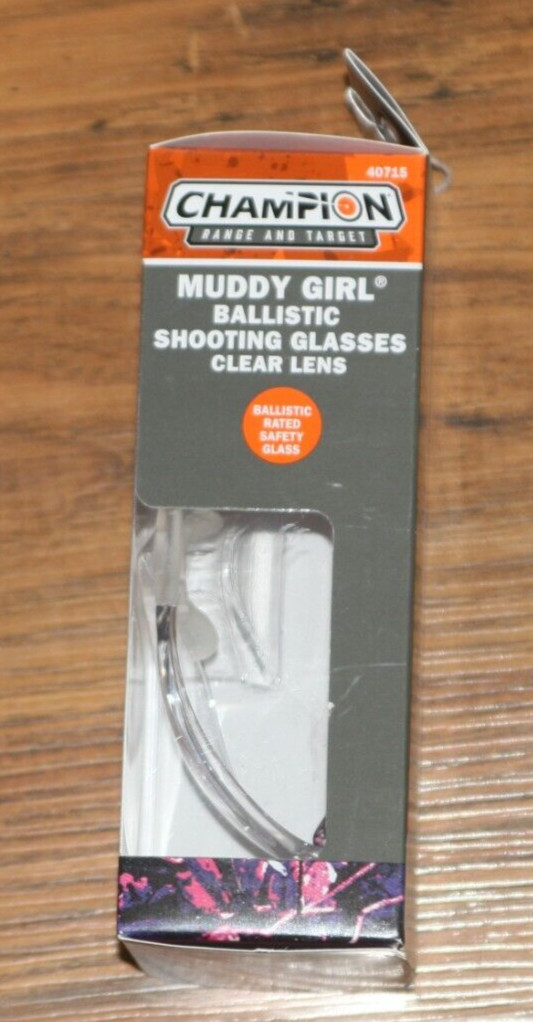 Champion Muddy Girl Ballistic Shooting Glasses - Clear Lens - #40715