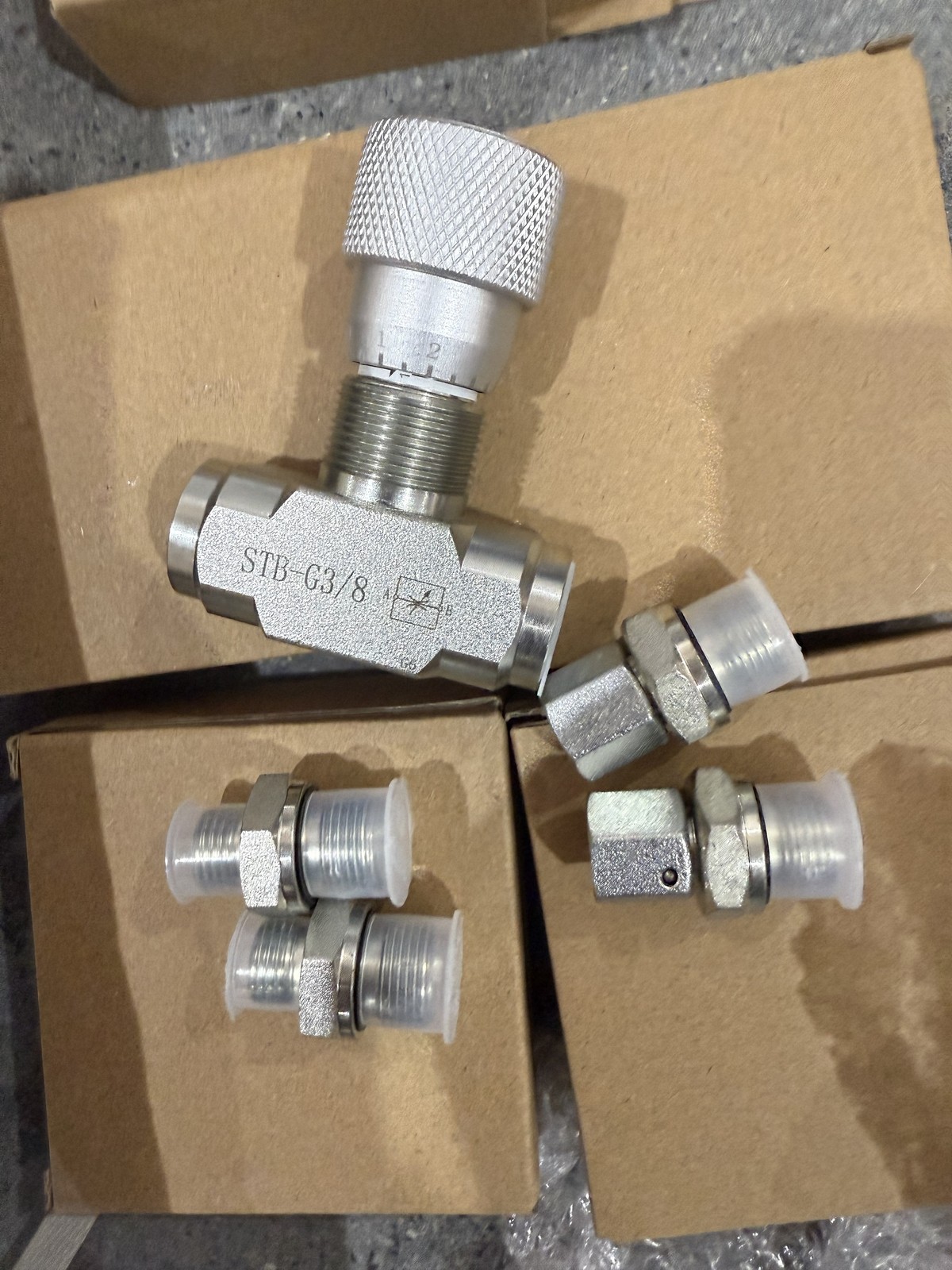 3/8" L08 -Hydraulic Flow Control Valve - STB-G3/8 - Mini Excavator - AGT - USA