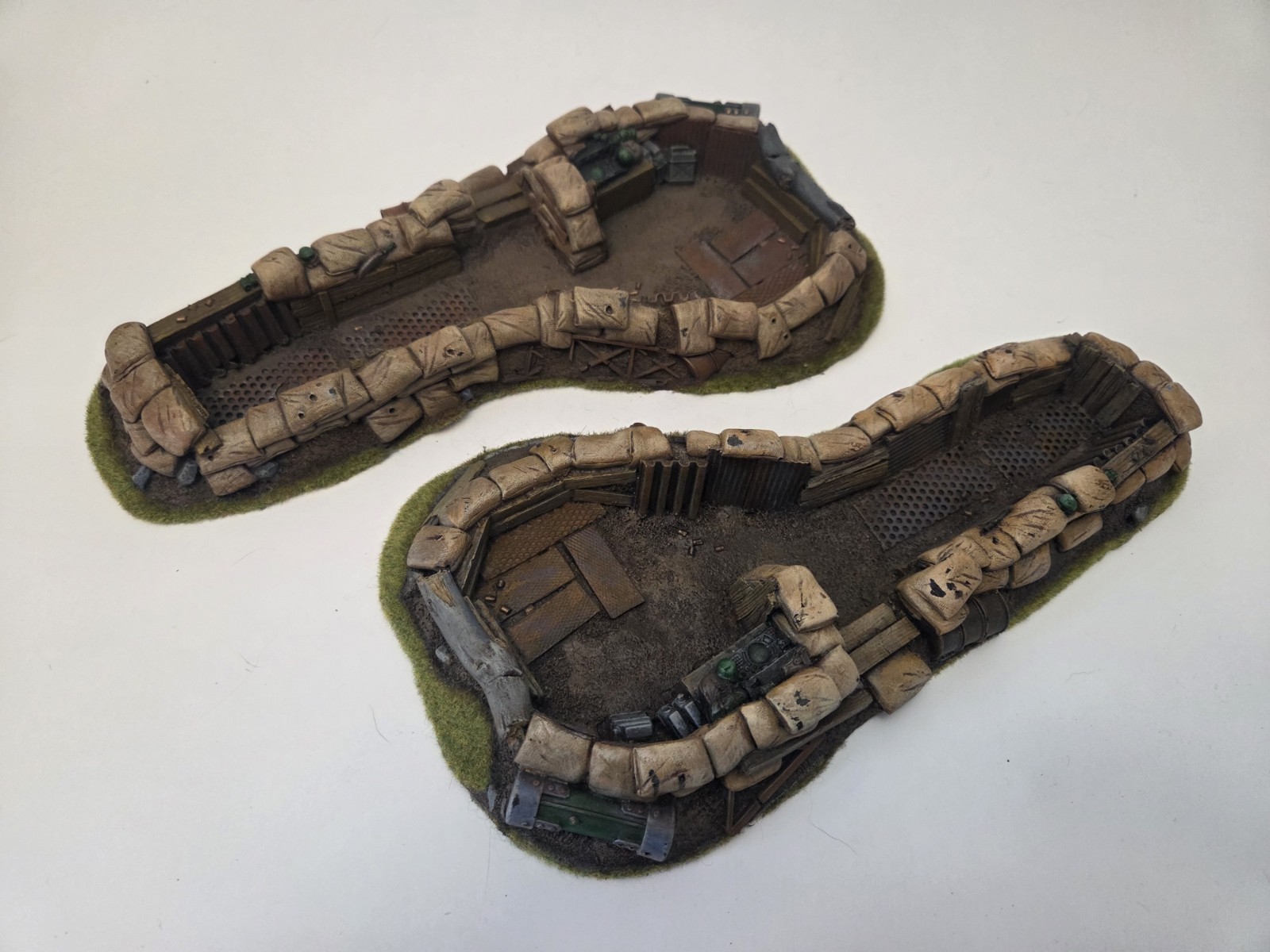 Warhammer 40k Citadel Scenery Sandbag Bunker Terrain 2x Games Workshop OOP