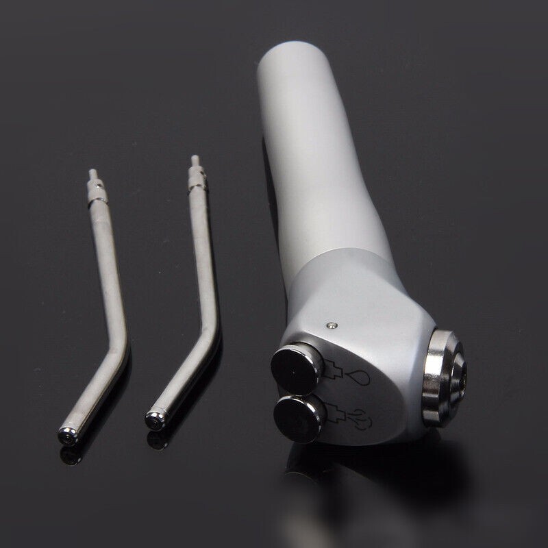 Dental 3 Way Air Water Spray Triple Syringe Handpiece w/ 2 Nozzles Tips Tubes CE
