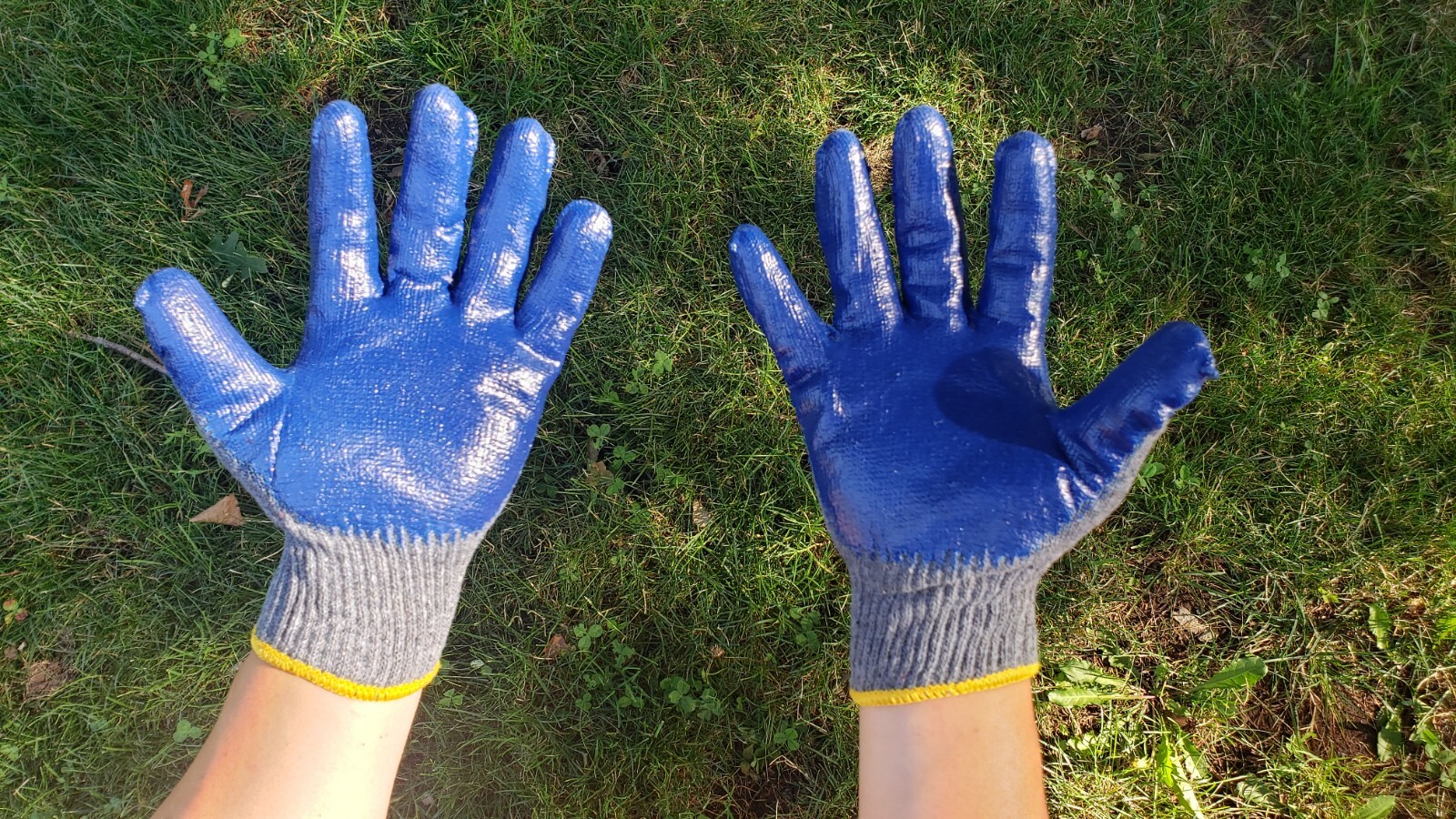 240 Pairs Premium BLUE Latex Rubber Coated Palm Work Gloves