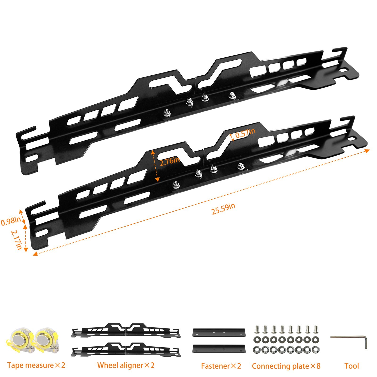2Pcs Heavy Duty Wheel Alignment Tool Kit Toe Alignment Tool w/Tape Measures