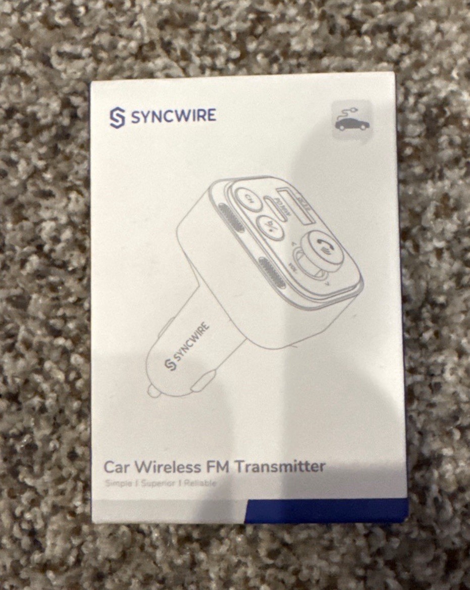 Syncwire Bluetooth 5.4 FM Transmitter Car Adapter – 48W Fast Charger (PD 36W)