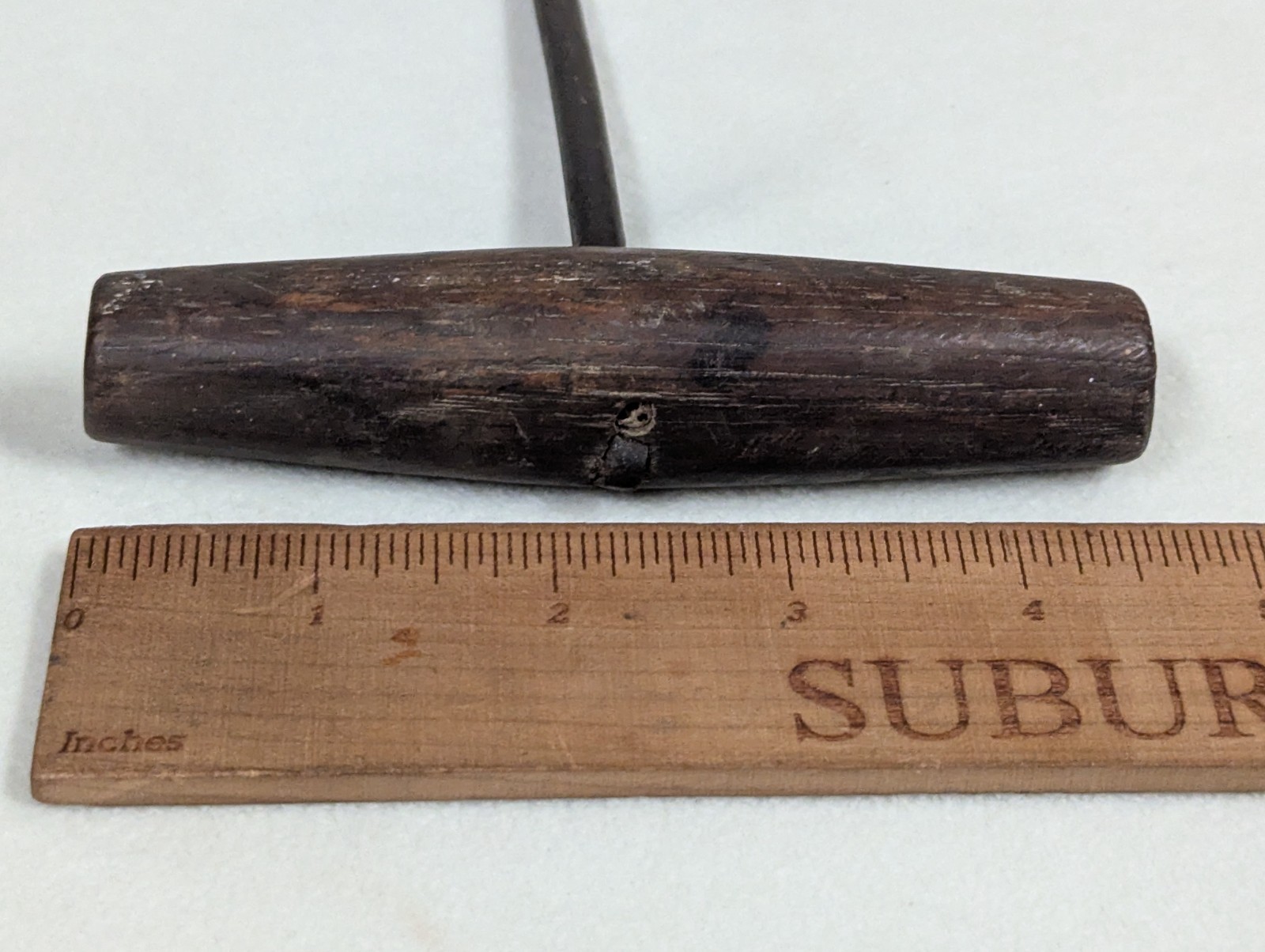 Antique Hand Gimlet Auger Drill Civil War Era Artillery Cannon Tool Metal Wood