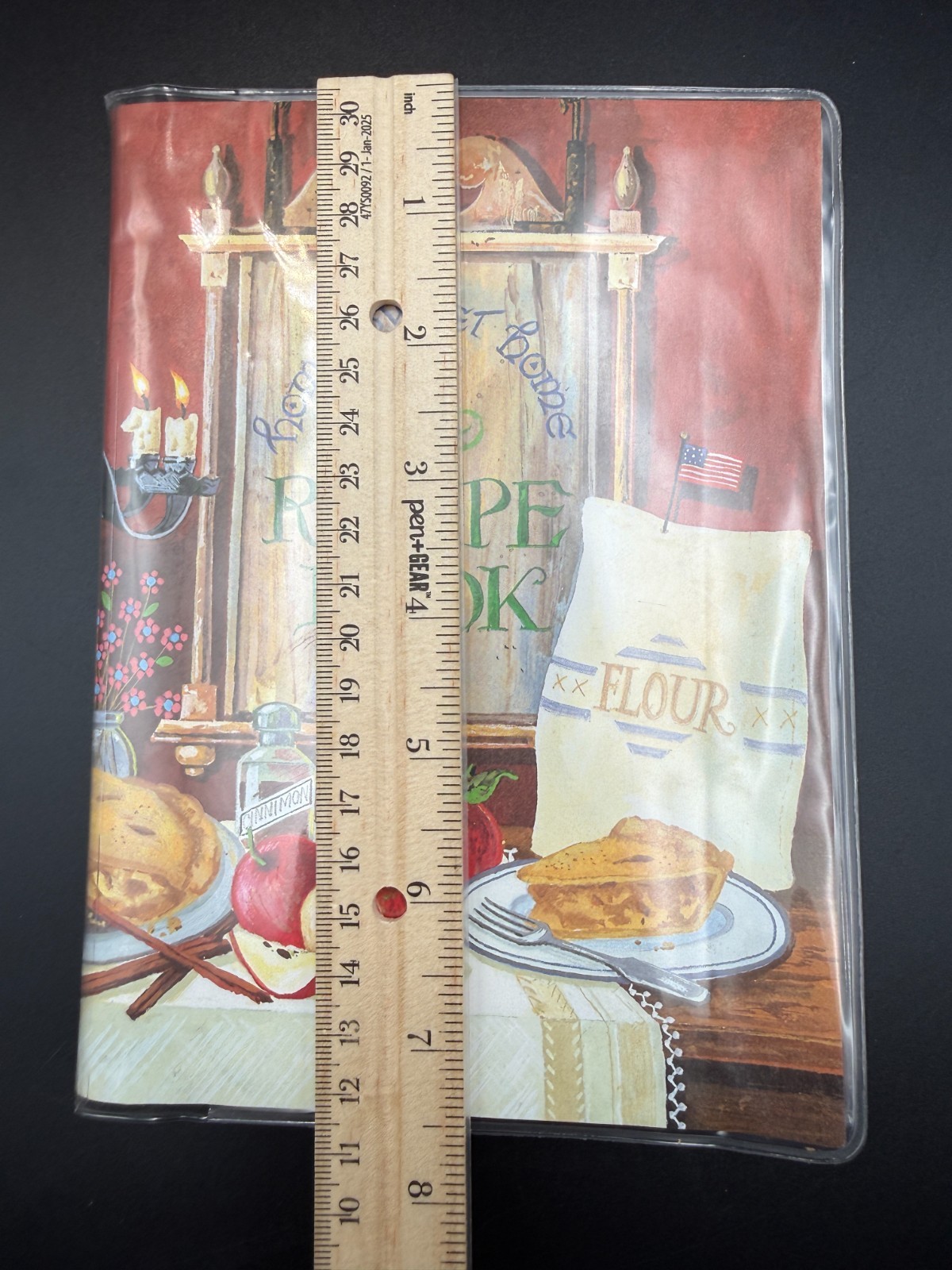 Vtg Russell Bushee Home Sweet Home Recipe Book Plastic Clear Cover w/Blank Cards