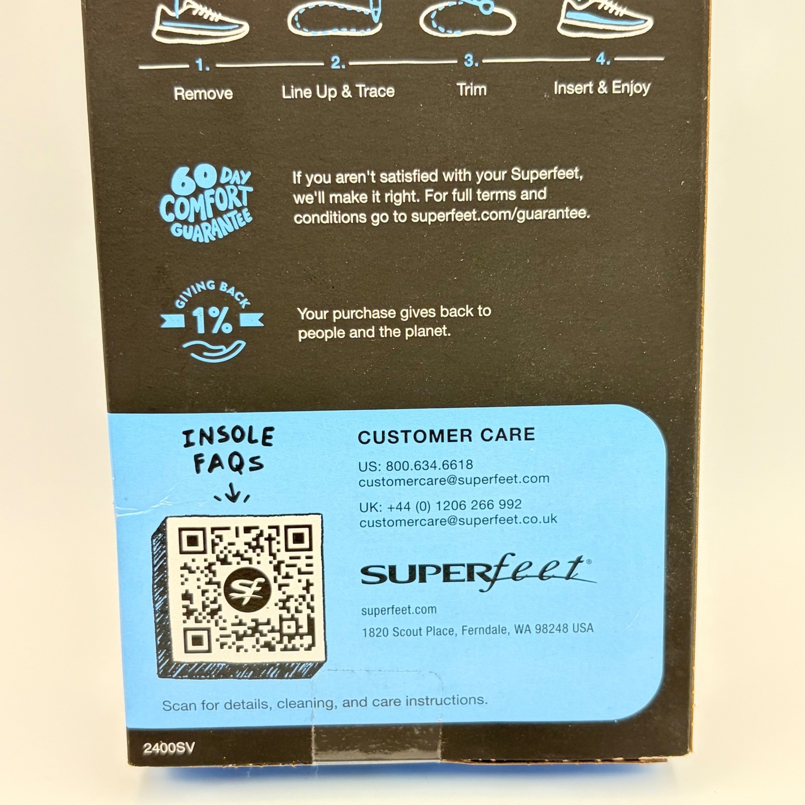 Superfeet All Purpose Support Medium Arch Blue Insoles SzE Mens 9.5-11 W 10.5-12