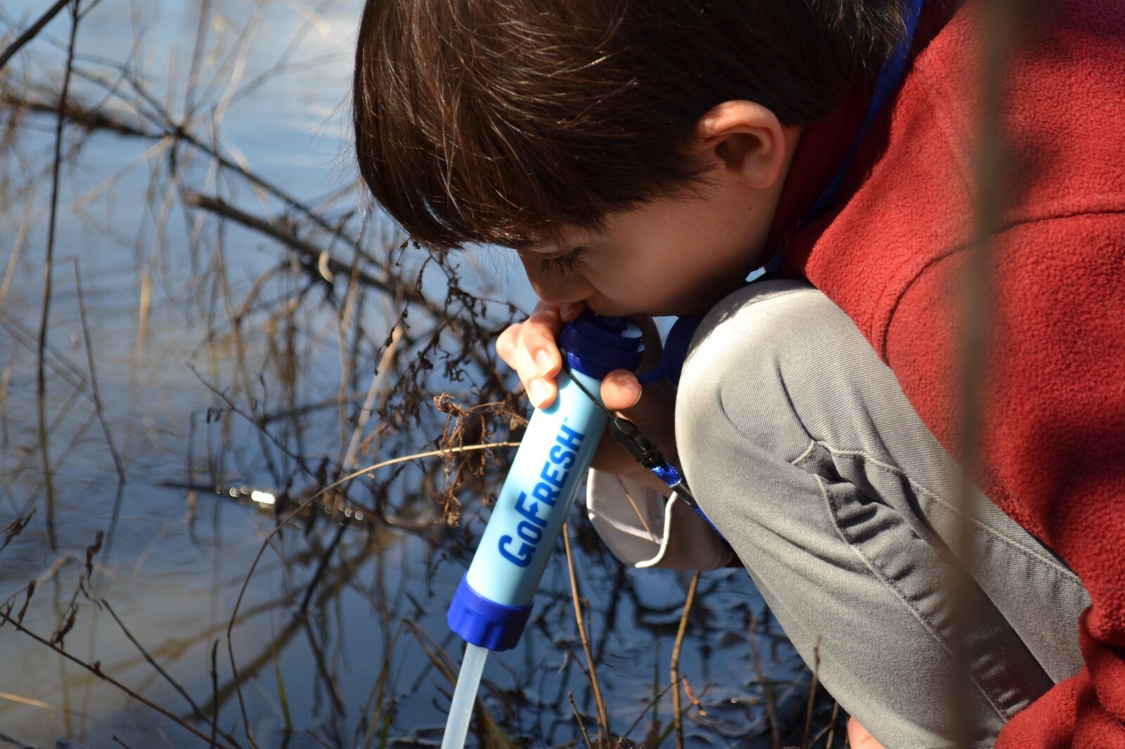 1-PK Personal Water Filter Straw 1500 Liters of Clean Water Anywhere GoFresh!