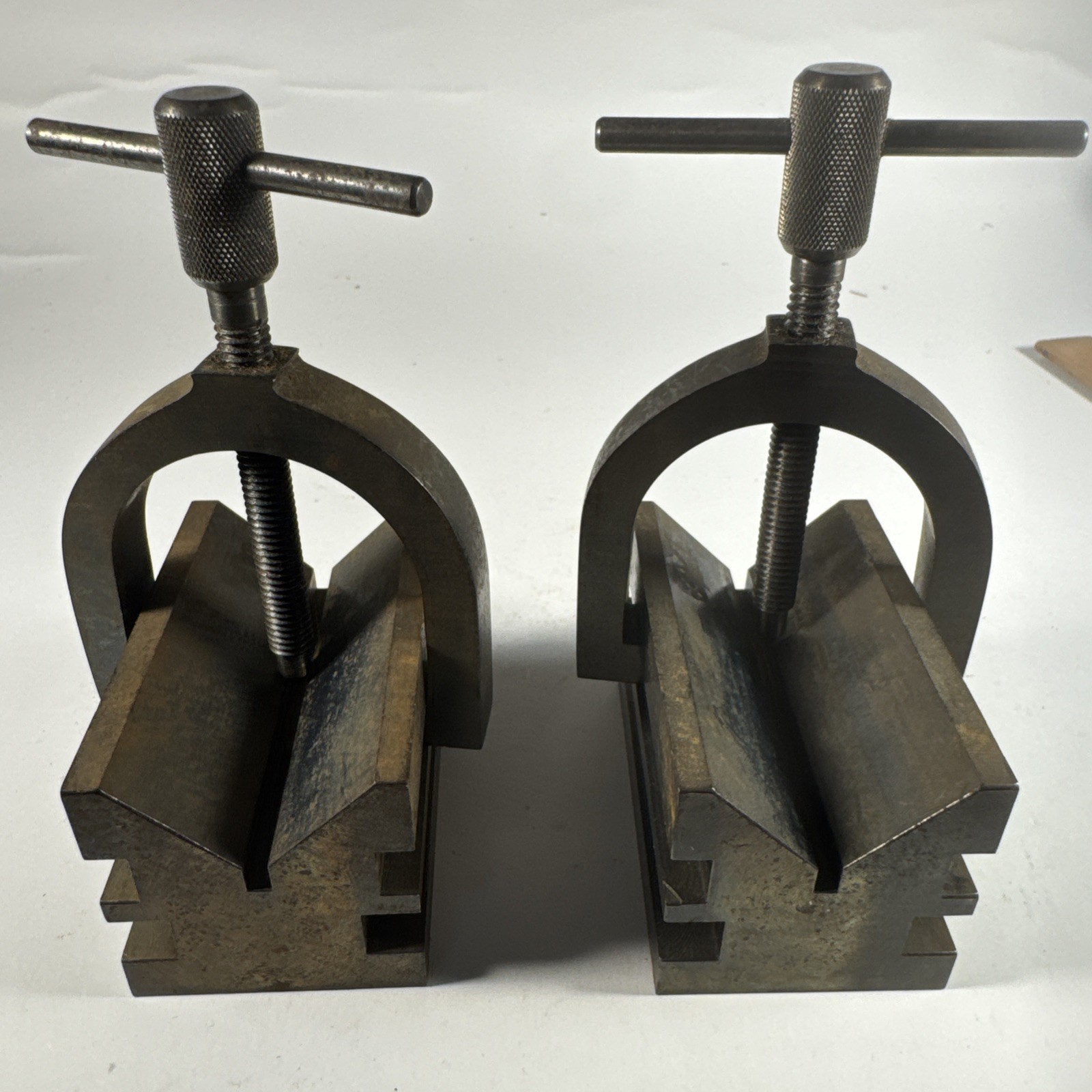 R.F. 1979 Precision V-block and clamp set Heavy Bronze 2.9 Pounds Each