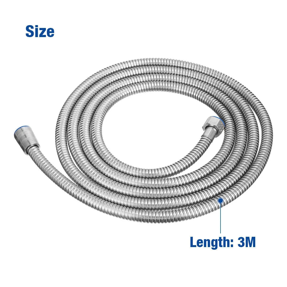 10FT Shower Head Hose Handheld Extra Long Stainless Steel Bathroom Flexible Tube