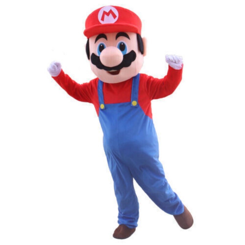 Super Mario Mascot Costume Cosplay Party Fancy Dress Brothers Suits Adult Size