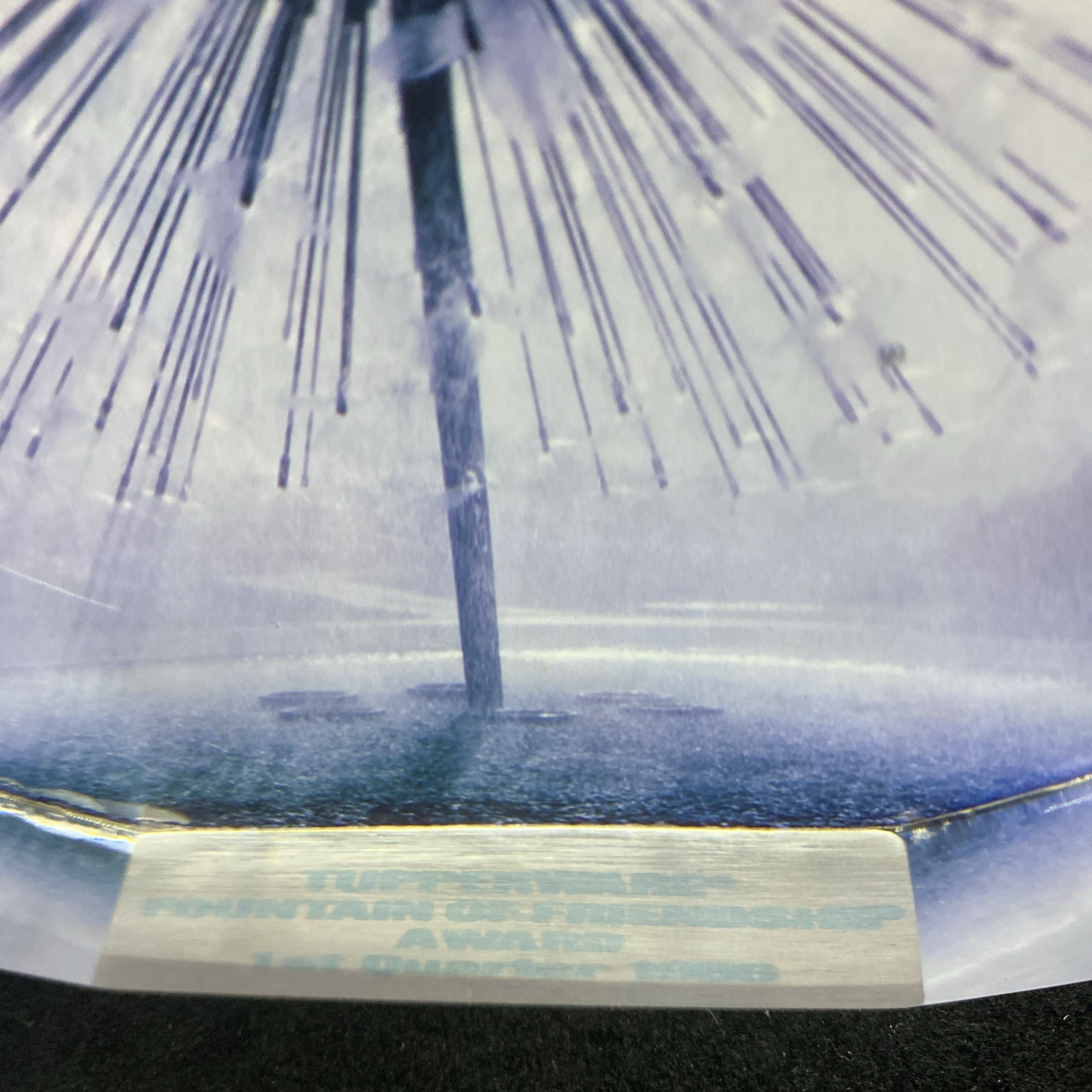 Tupperware Fountain Of Friendship Award 1st Quarter 1986