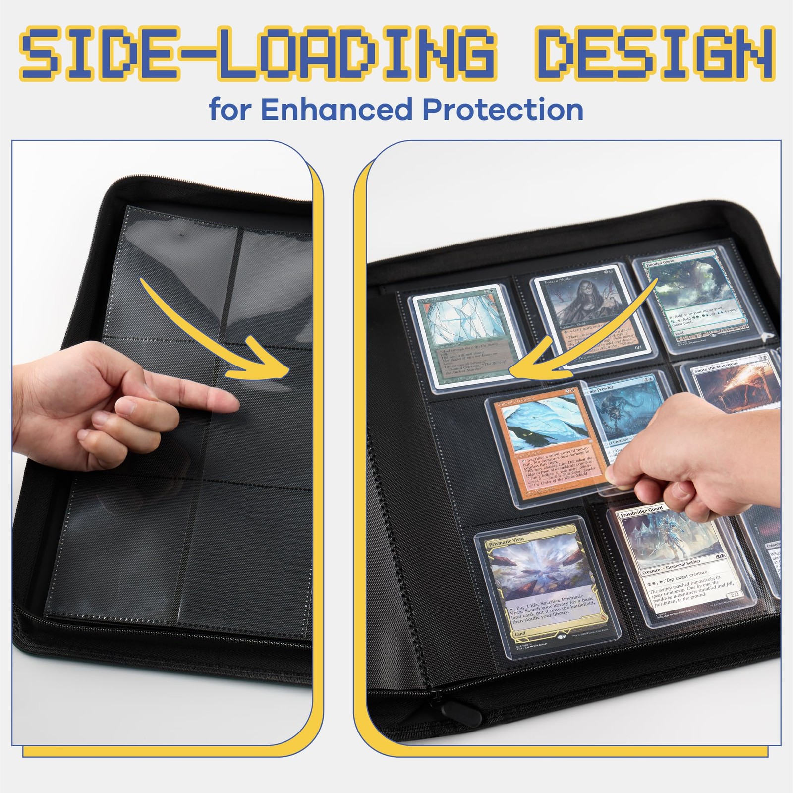 9-Pocket Toploader Binder, Clovecat Premium Card Book for 252 Trading Cards