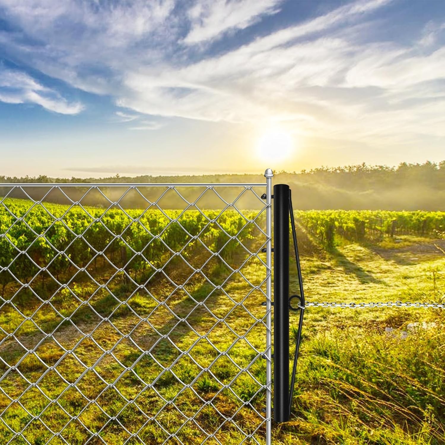 New 31.5 Inch Chain Link Fence Stretcher 5-Hook Steel Wire Tool Black