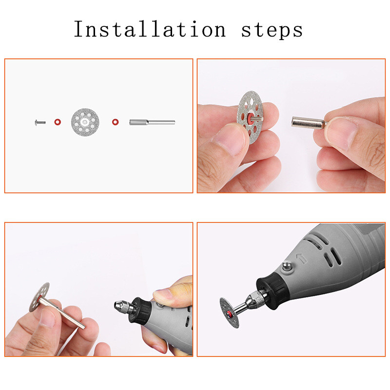 30Pcs Cutting Wheel Set Drill for Dremel Rotary Tool Accessories w/ 1/8" Mandrel