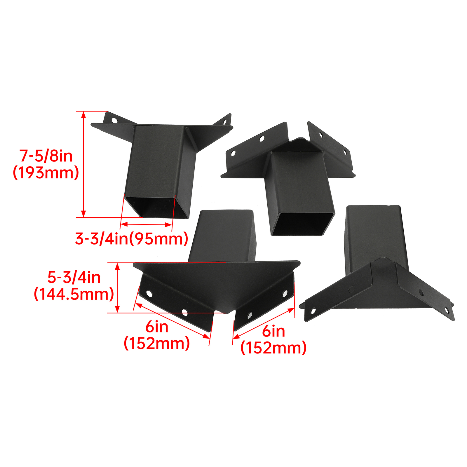 Powder coated Compound Angle Heavy Duty Deer Elevator Brackets Tree Stand 4pcs