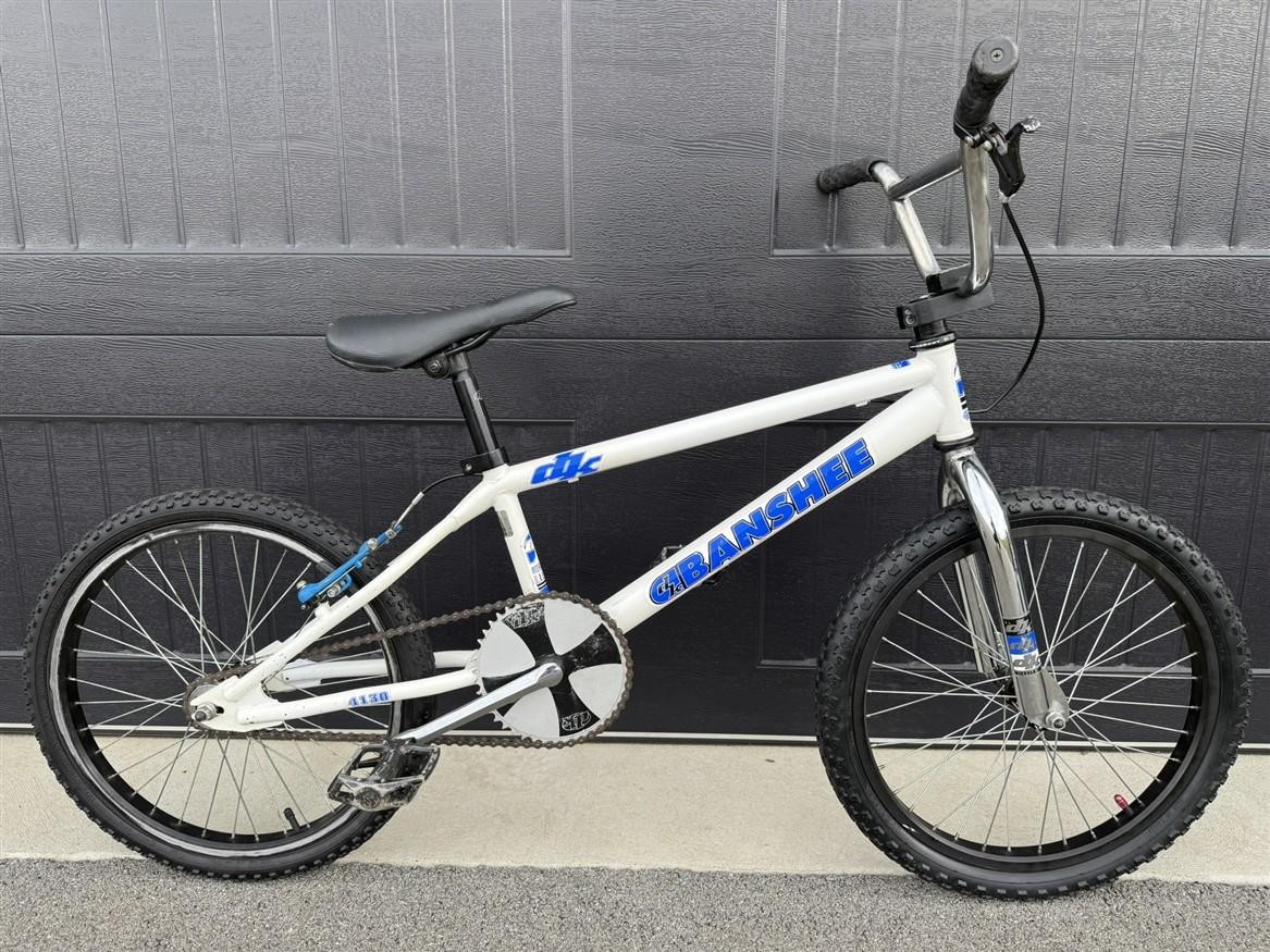 2000 DK Banshee Mid School BMX All Original White Blue Old Complete Bike Bicycle