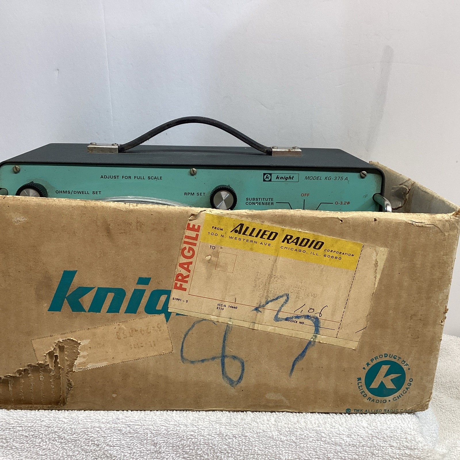 Vintage Knight Model KG-375A Universal Auto Analyzer Automotive Collectable Old