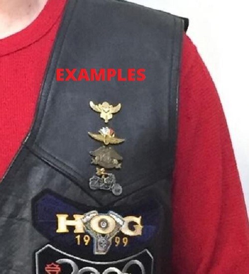 WILLIE HALF SKULL BIKER PIN W/ LOCKING BACK FOR VEST JACKET LEATHER DENIM