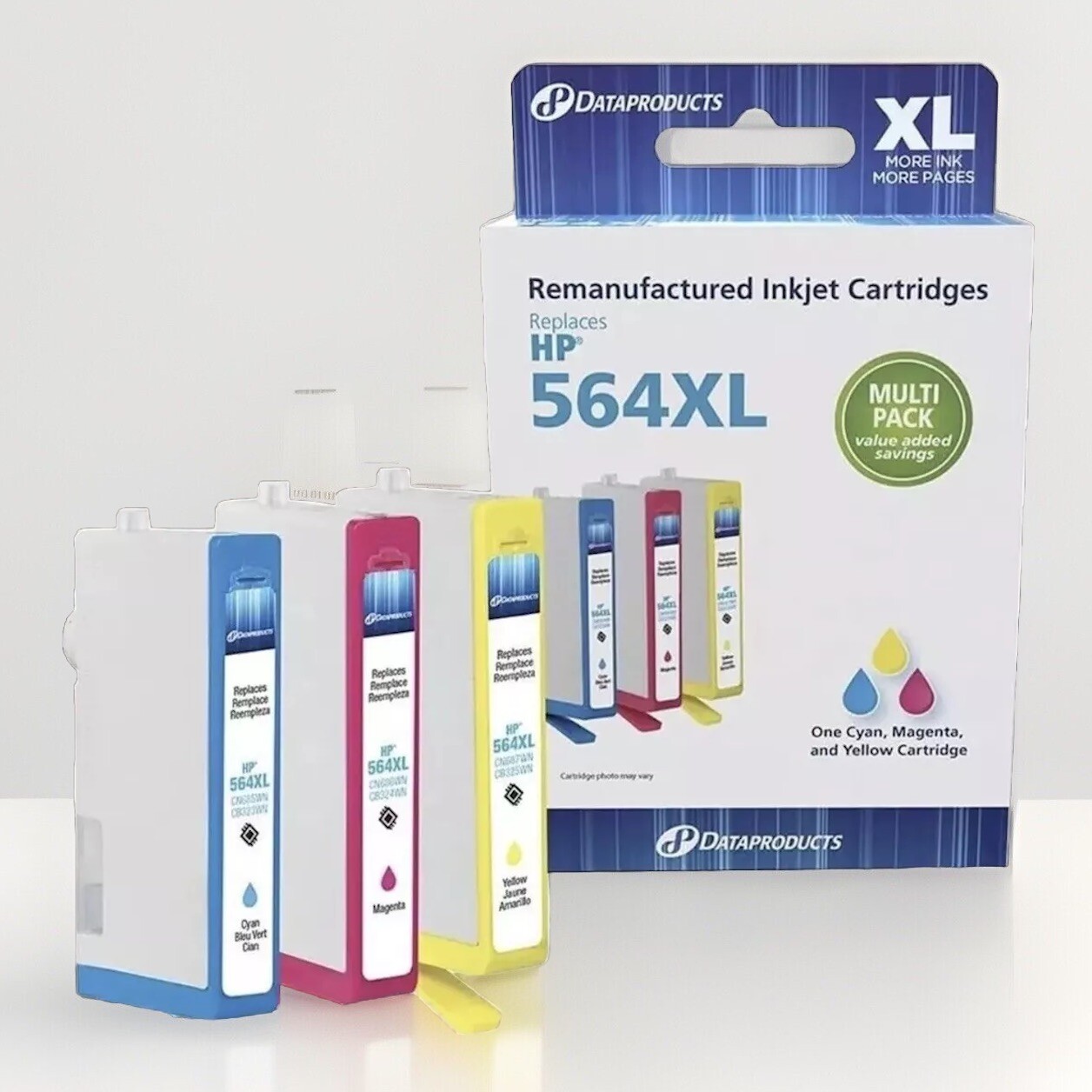 HP 564XL Dataproducts Inkjet Cartridge High Yield CMY Color Ink 3-Pack