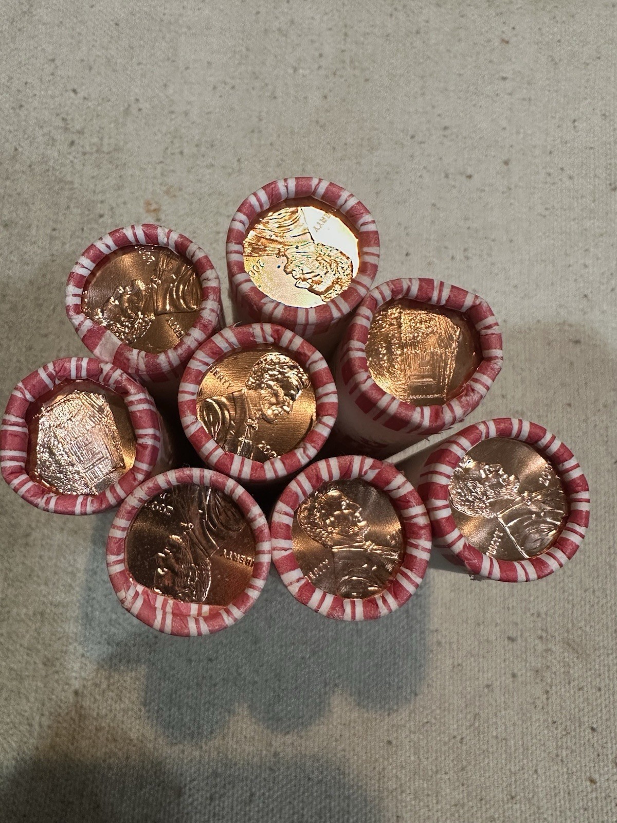 Set 2009 P & D 8 Bank Wrapped Uncirculated Lincoln Cent Rolls LP1 LP2 LP3 LP4