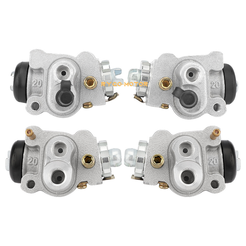Front Brake Wheel Cylinders All 4 W/Shoes for Honda Rancher 350 TRX350 2000-2003