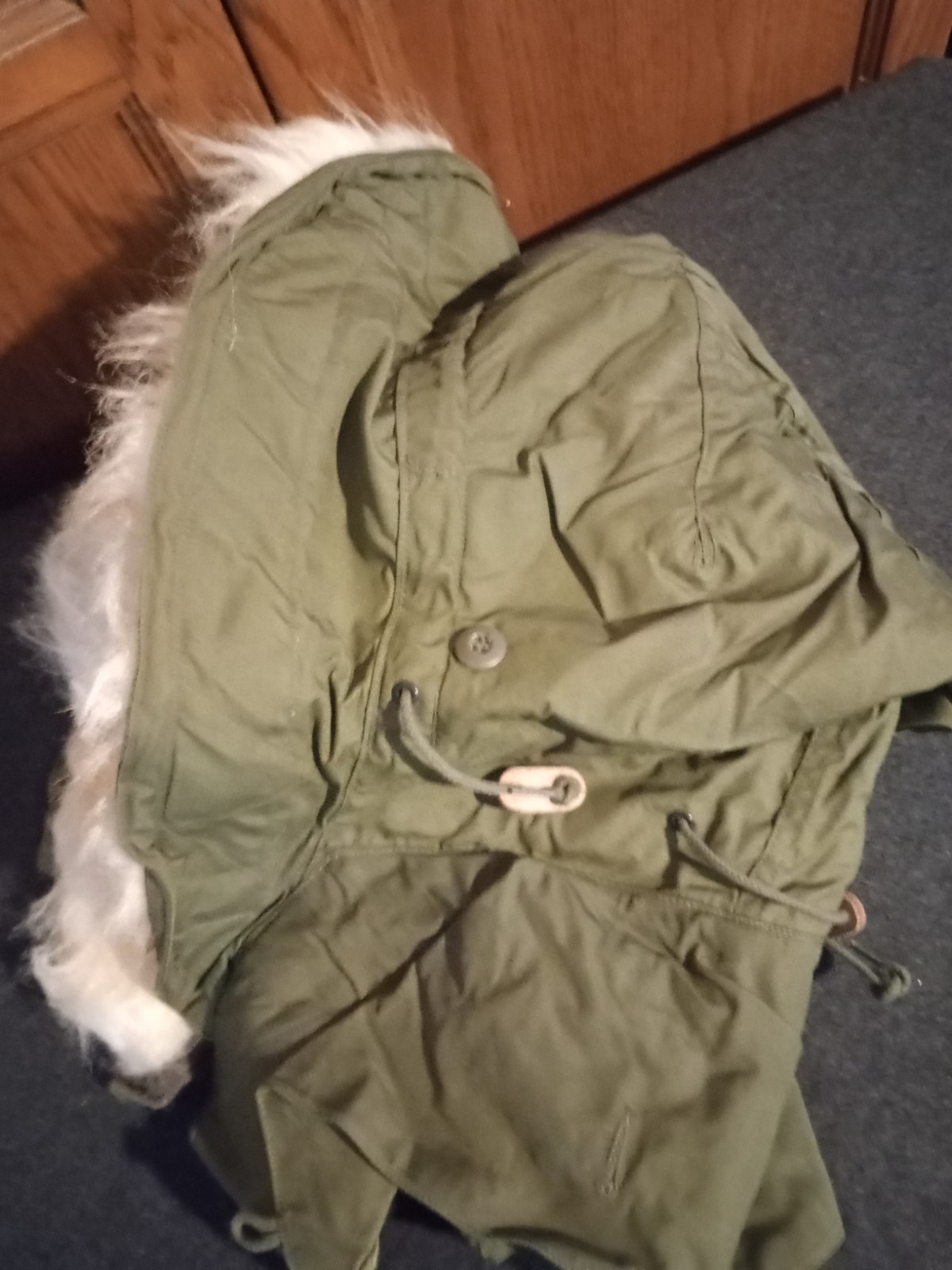 NOS USGI military extreme cold M1965 M65 fishtail parka field jacket fur hood