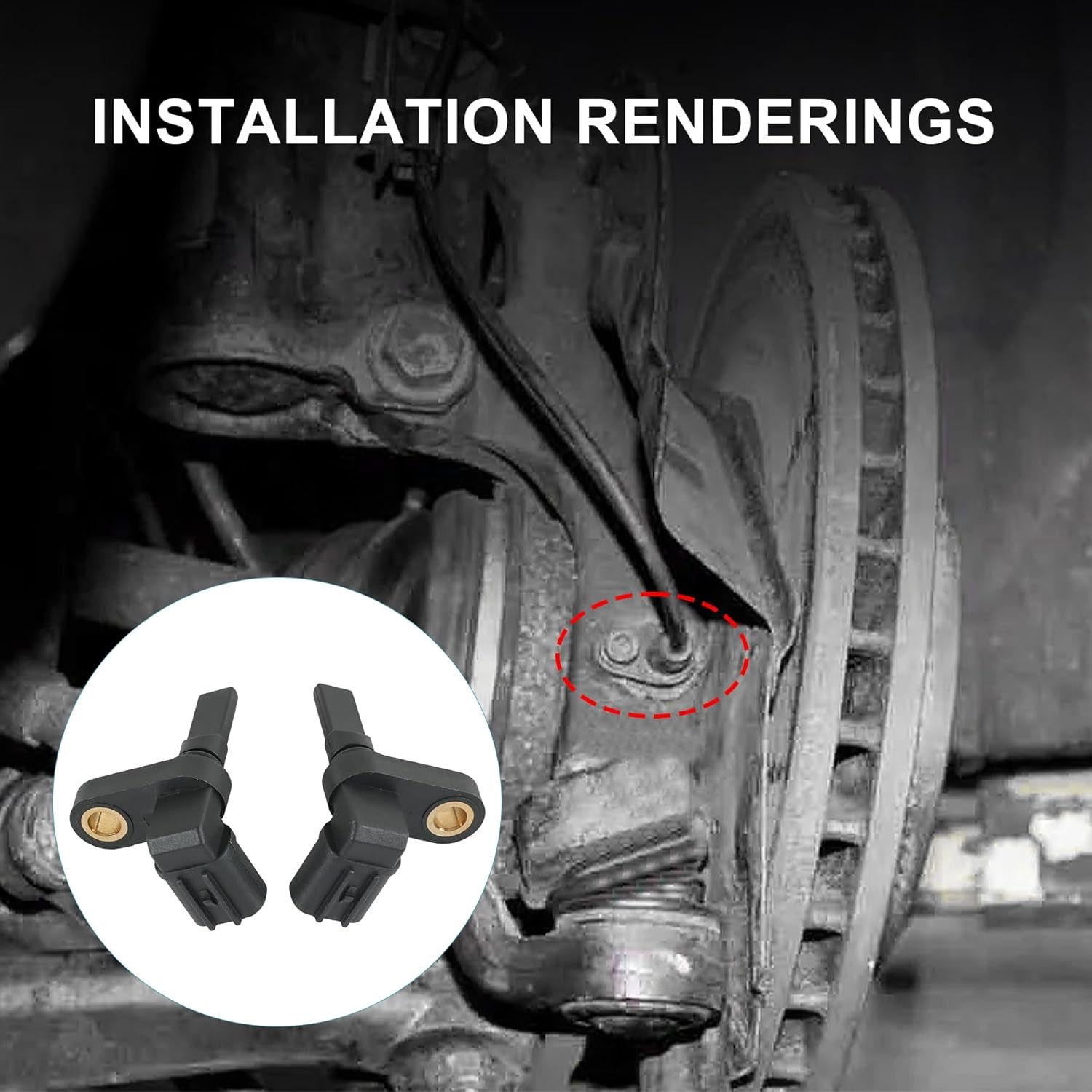 89542-04020 ABS Wheel Speed Sensor 2 pcs Replacement for Toyota Tacoma 05-20, fo