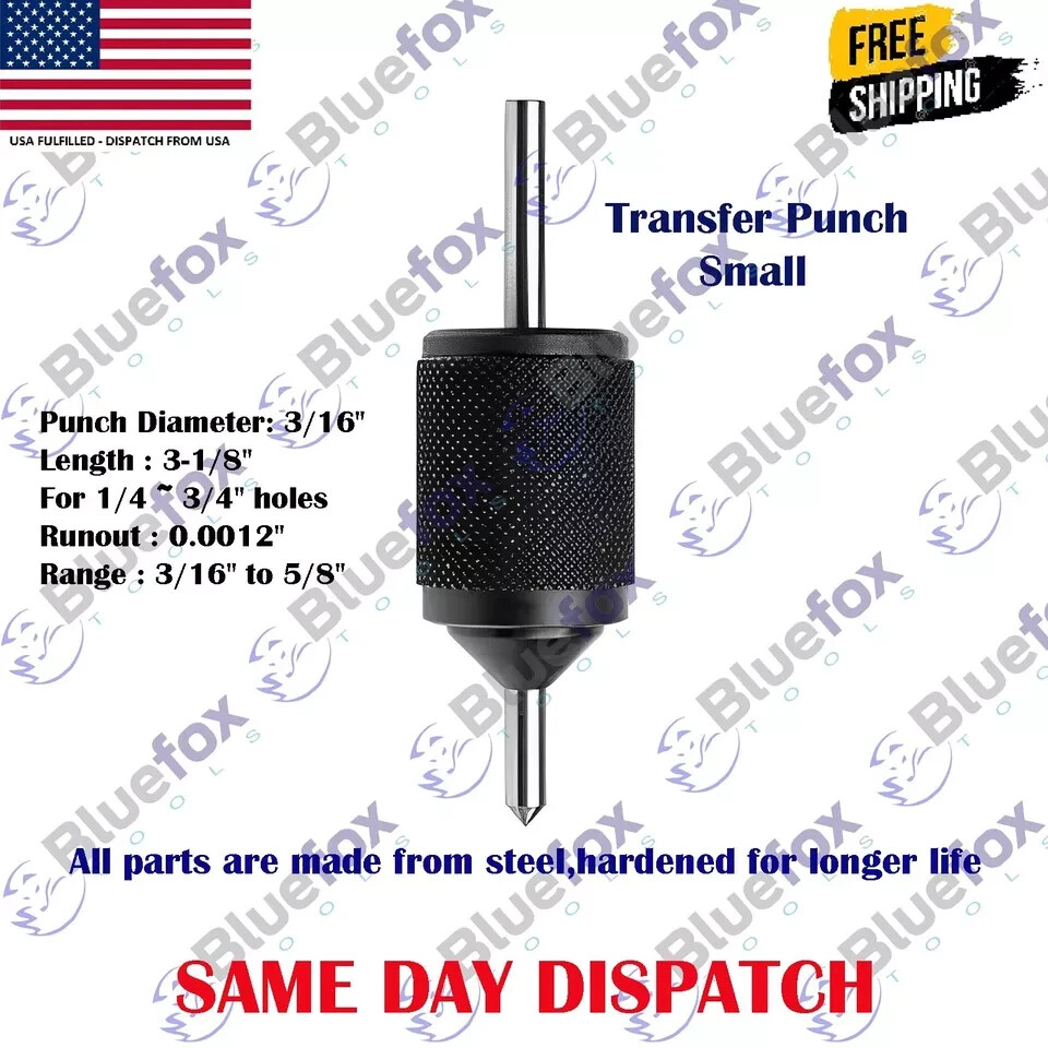 New Universal Transfer Center Punch & Aligner - 4-1/8" & 3-1/8" - Set Of 2 Pcs