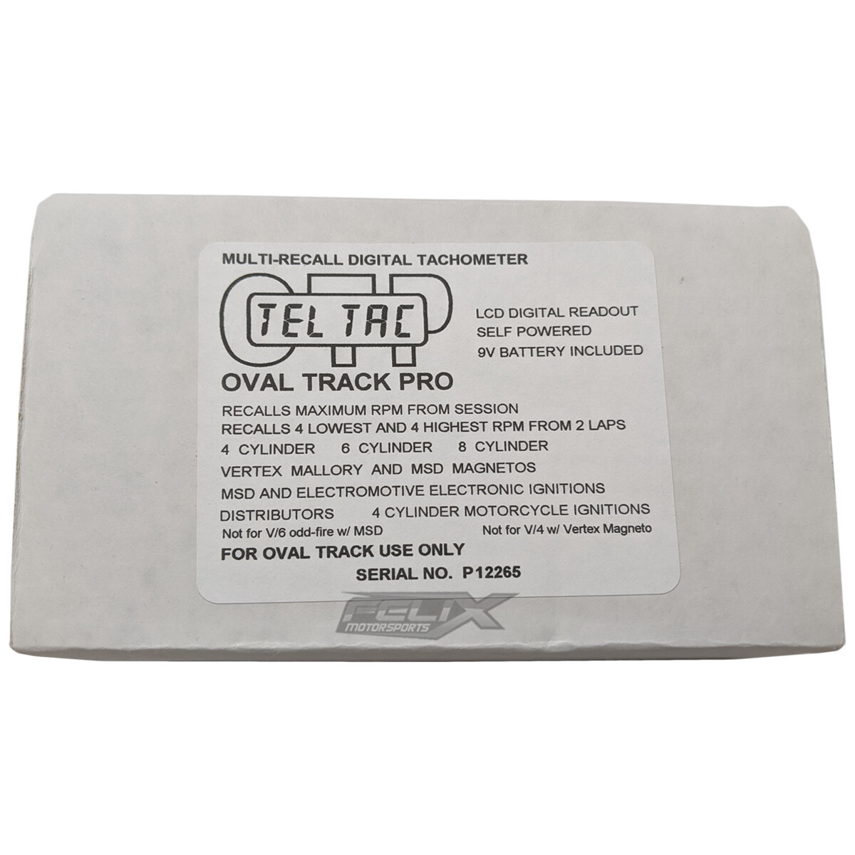 NEW Tel Tac OTP Memory Tachometer Tach II Sprint Car Late Model Oval Track Pro