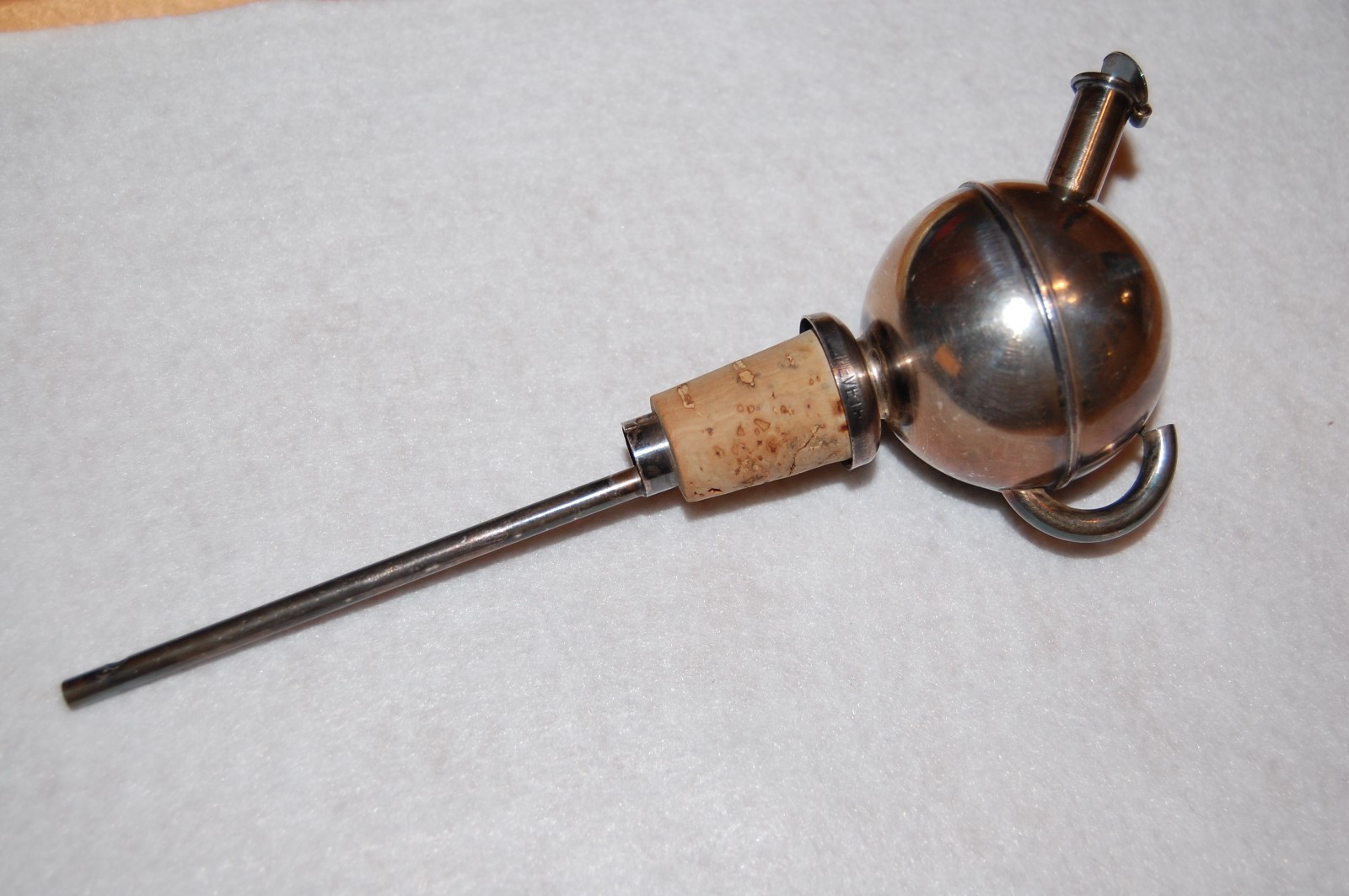 ANTIQUE FRENCH ART DECO IDEAL BREVETTE POURER SPOUT SILVER METAL BAR 1920-30'S