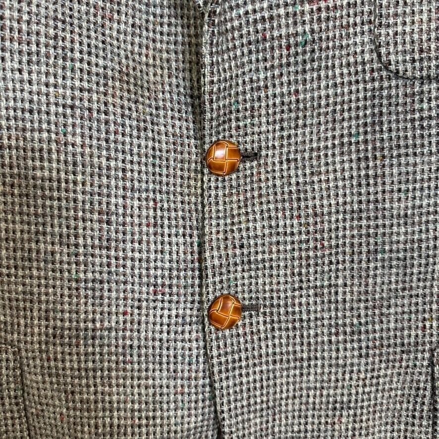 Alexandre Harris Tweed Blazer Mens 44R Brown Houndstooth Wool Jacket England