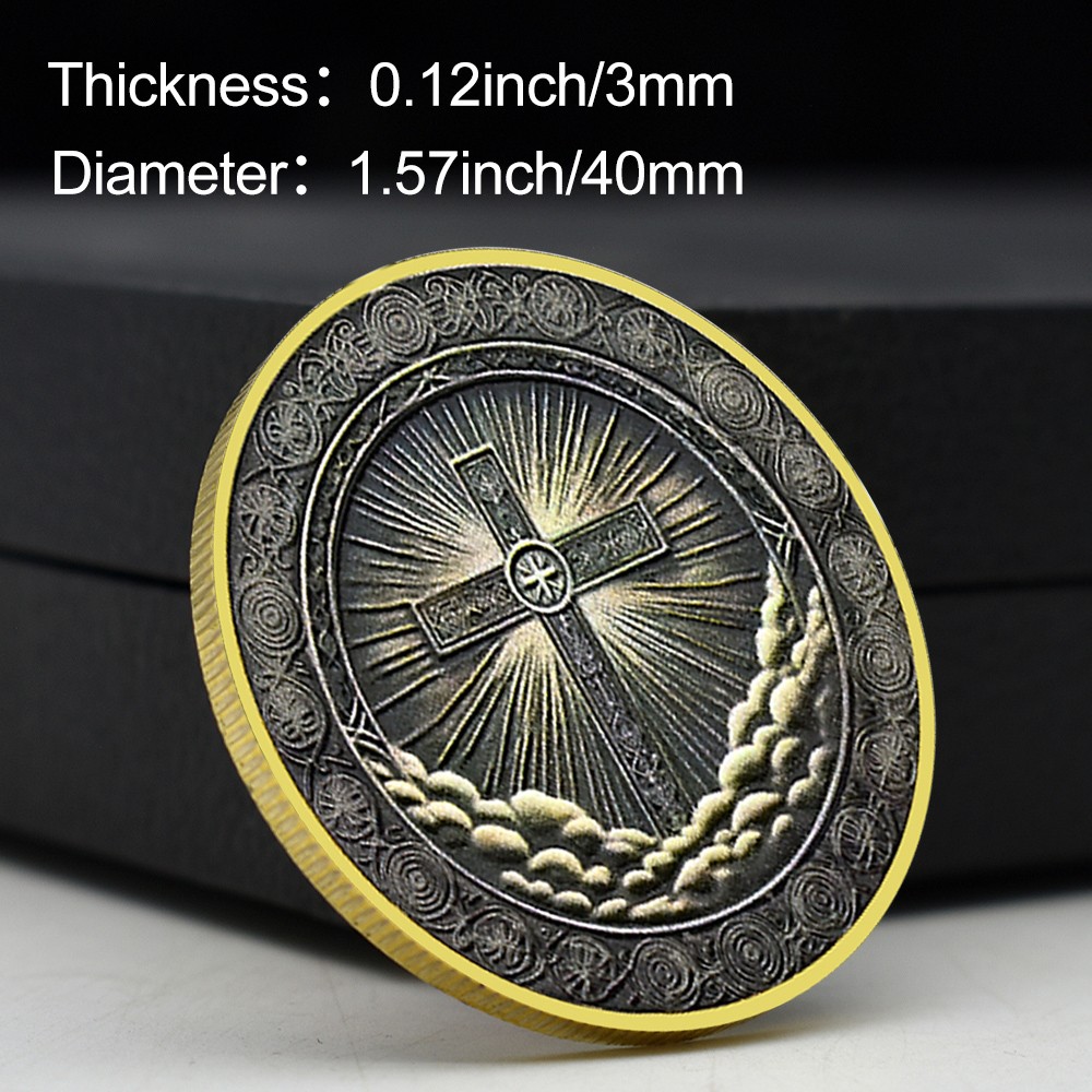 Jesus Christ Cross Coin “It's Not Religion, It's A Relationship” Golden Medal