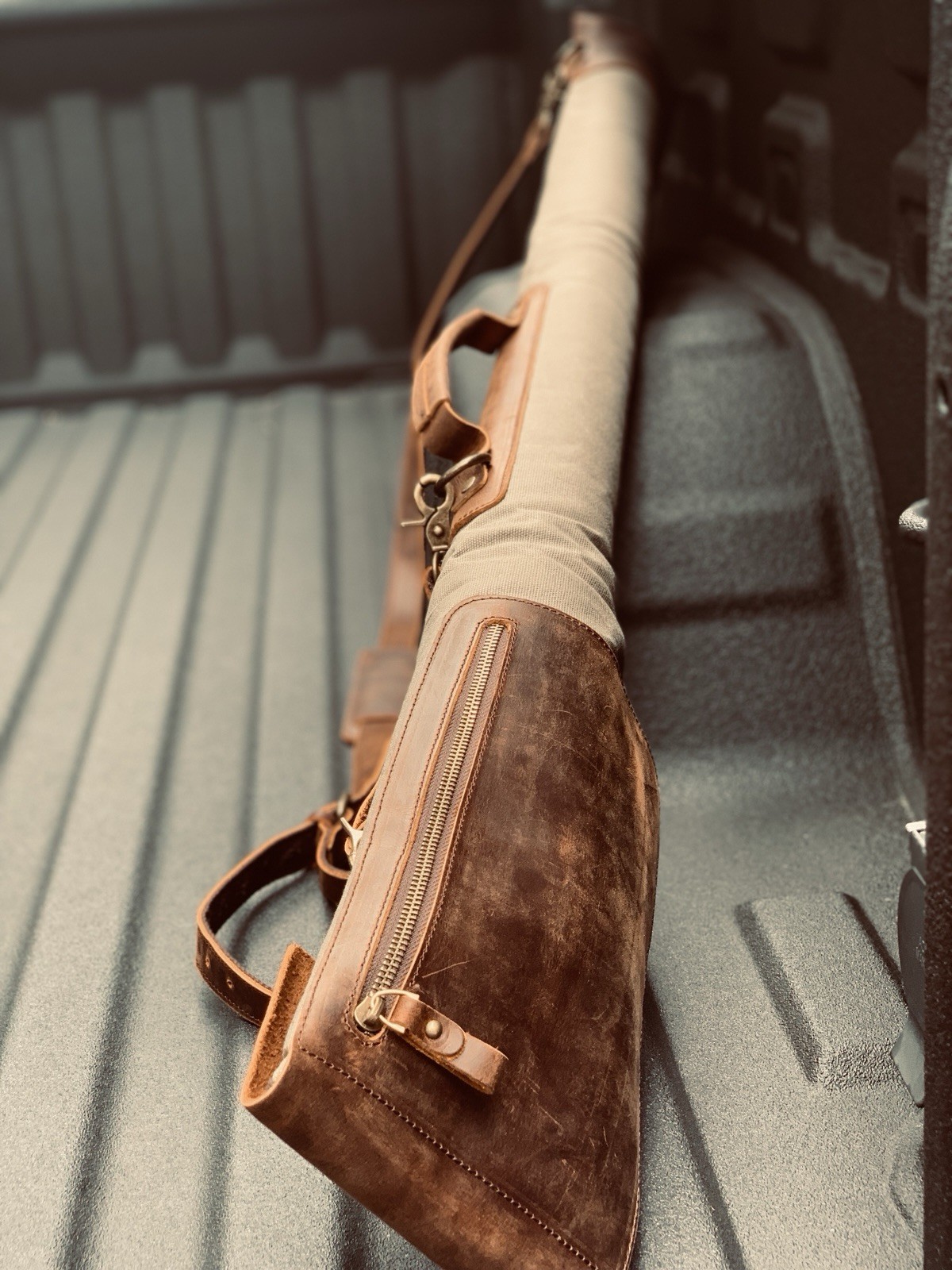 Fly Fishing Rod Case - Canvas leather