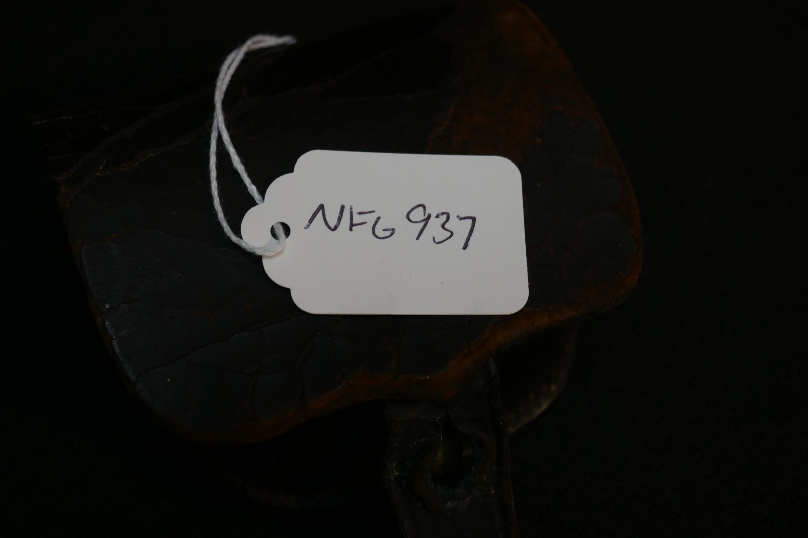 Civil War US Federal Union Army Cartridge Belt Cap Box Leather Field Issued Cond