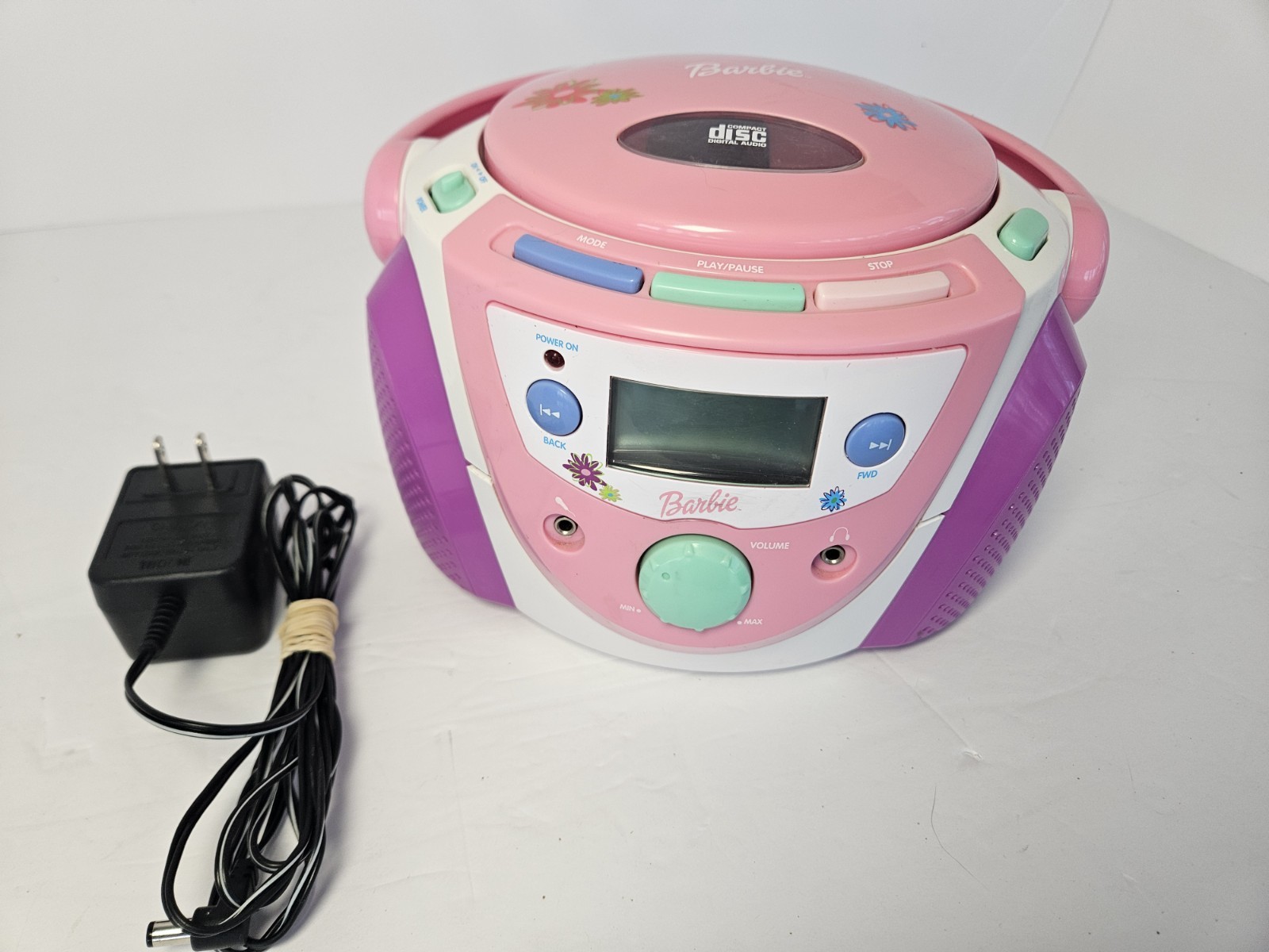 Vintage 2003 Barbie Mattel Karaoke Sing With Me CD Player WORKING TESTED