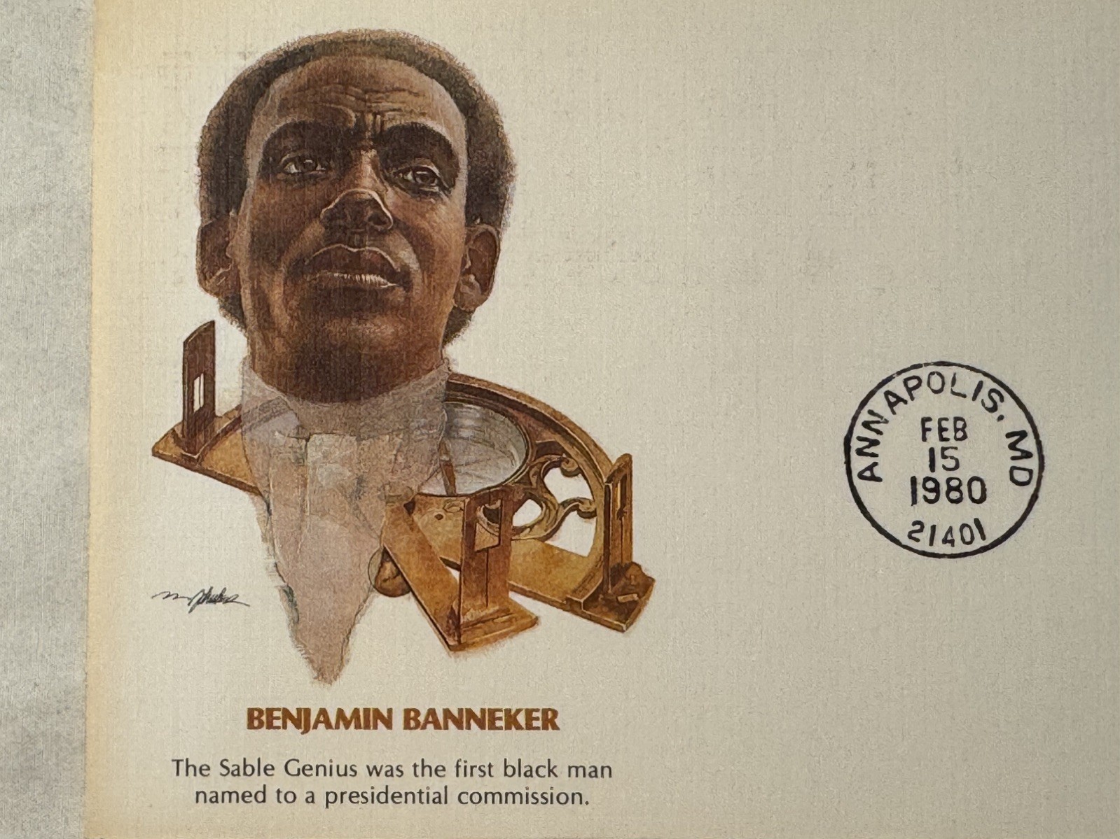 Benjamin Banneker First Day of Issue Cover • Fleetwood • February 15, 1980