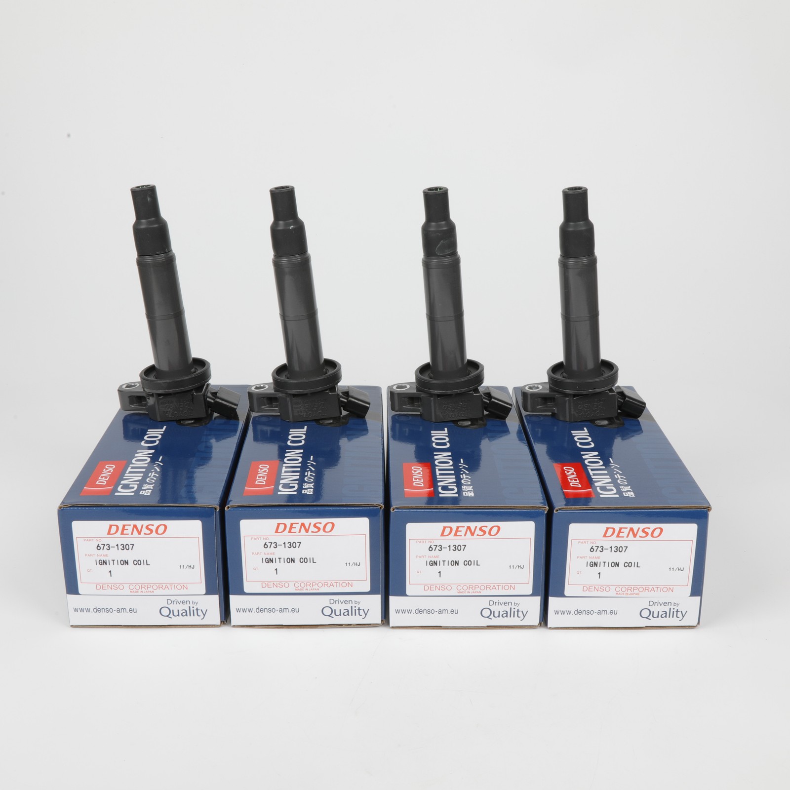 4PCS DENSO 90919-02244 673-1307 Ignition Coils For 2001-2008 Toyota Rav4 2.4L L4